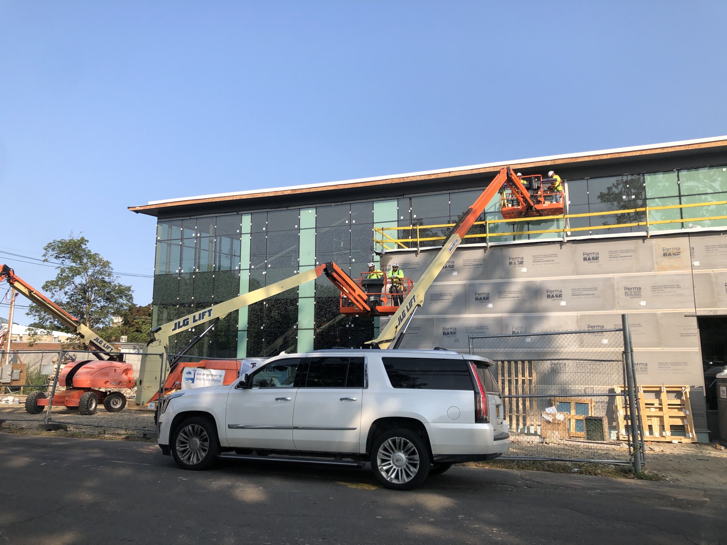 South Elevation Glass Installation