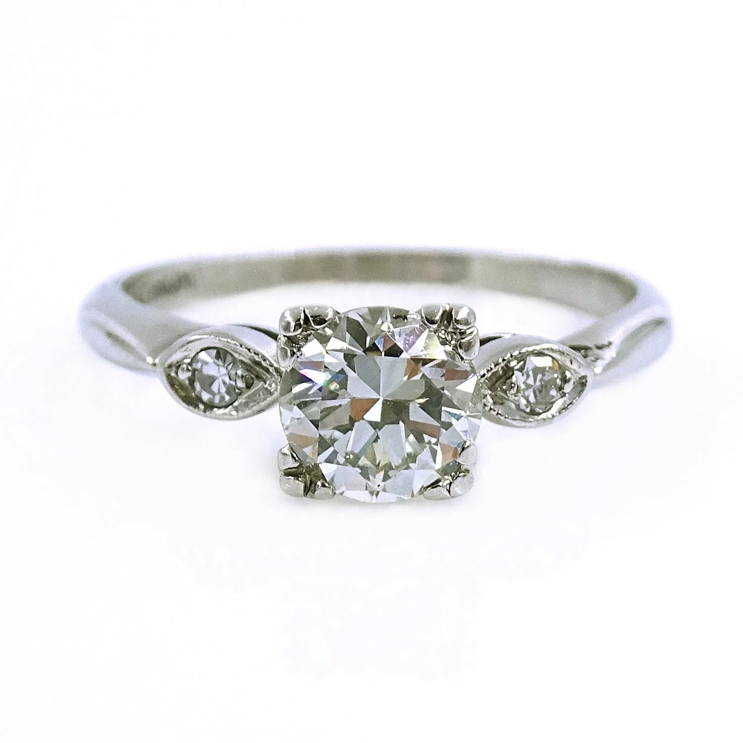 Diamond Engagement Platinum Ring 0.70 Carat