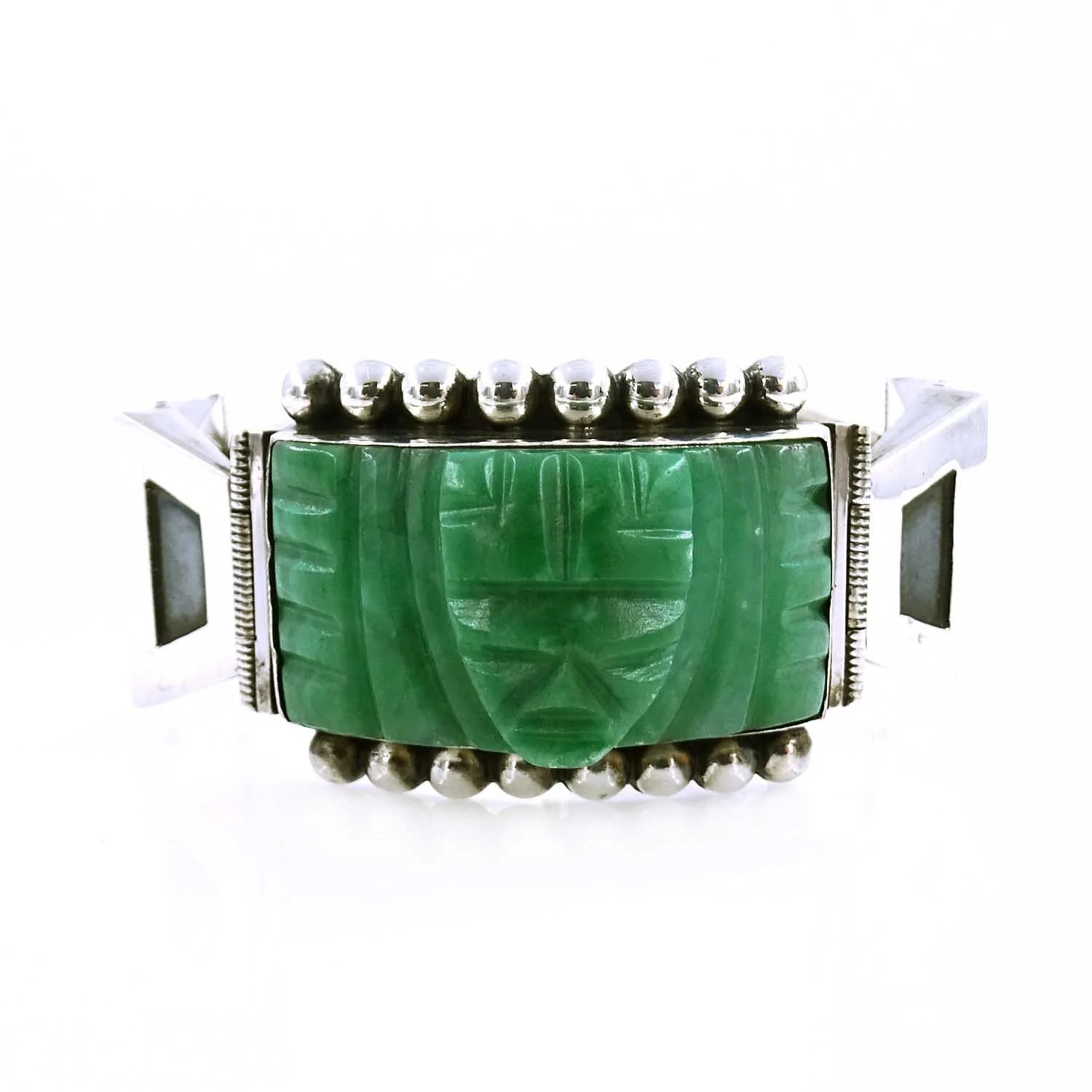 Mexican Green Onyx Silver Bracelet