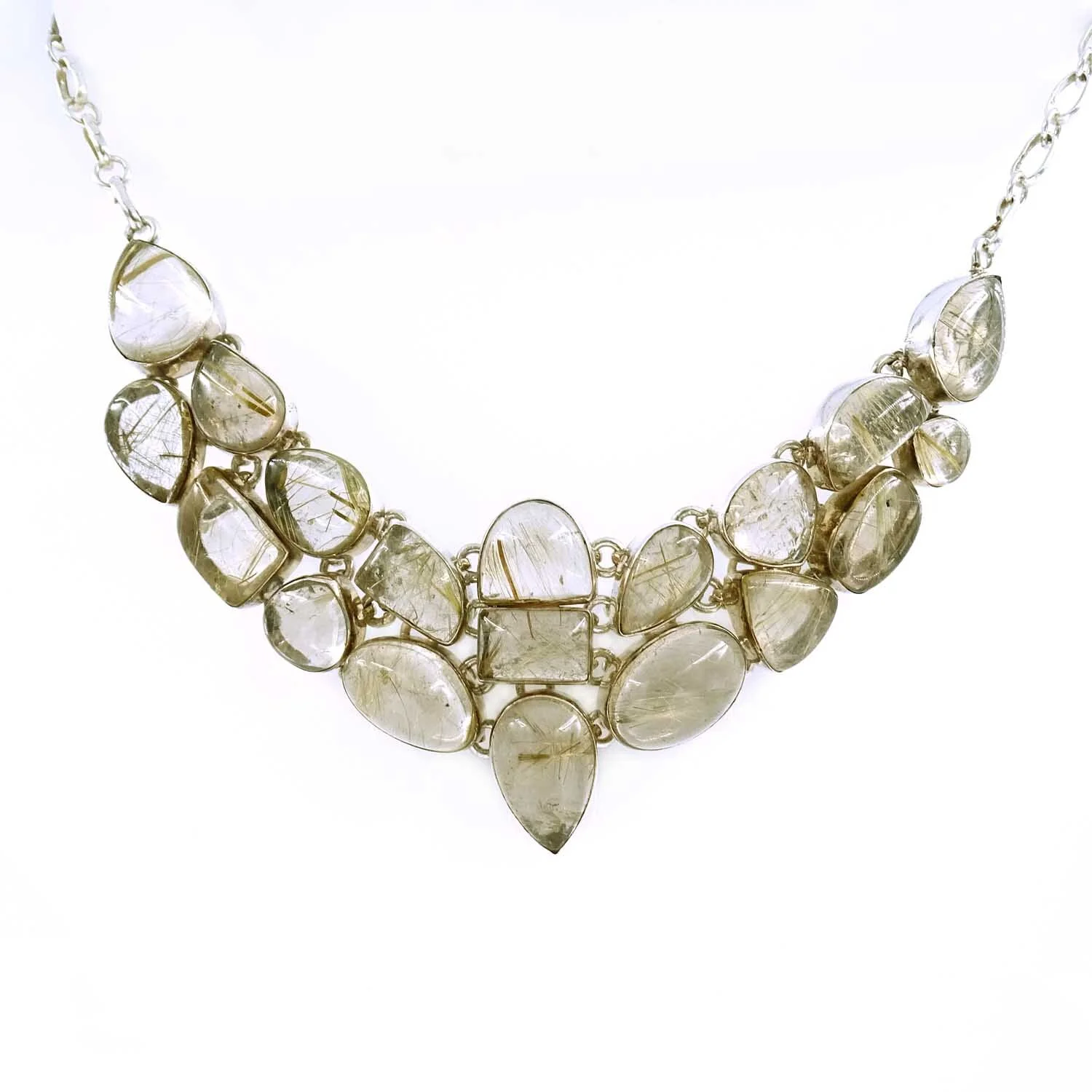 Rutilated Quartz Sterling Silver Necklace
