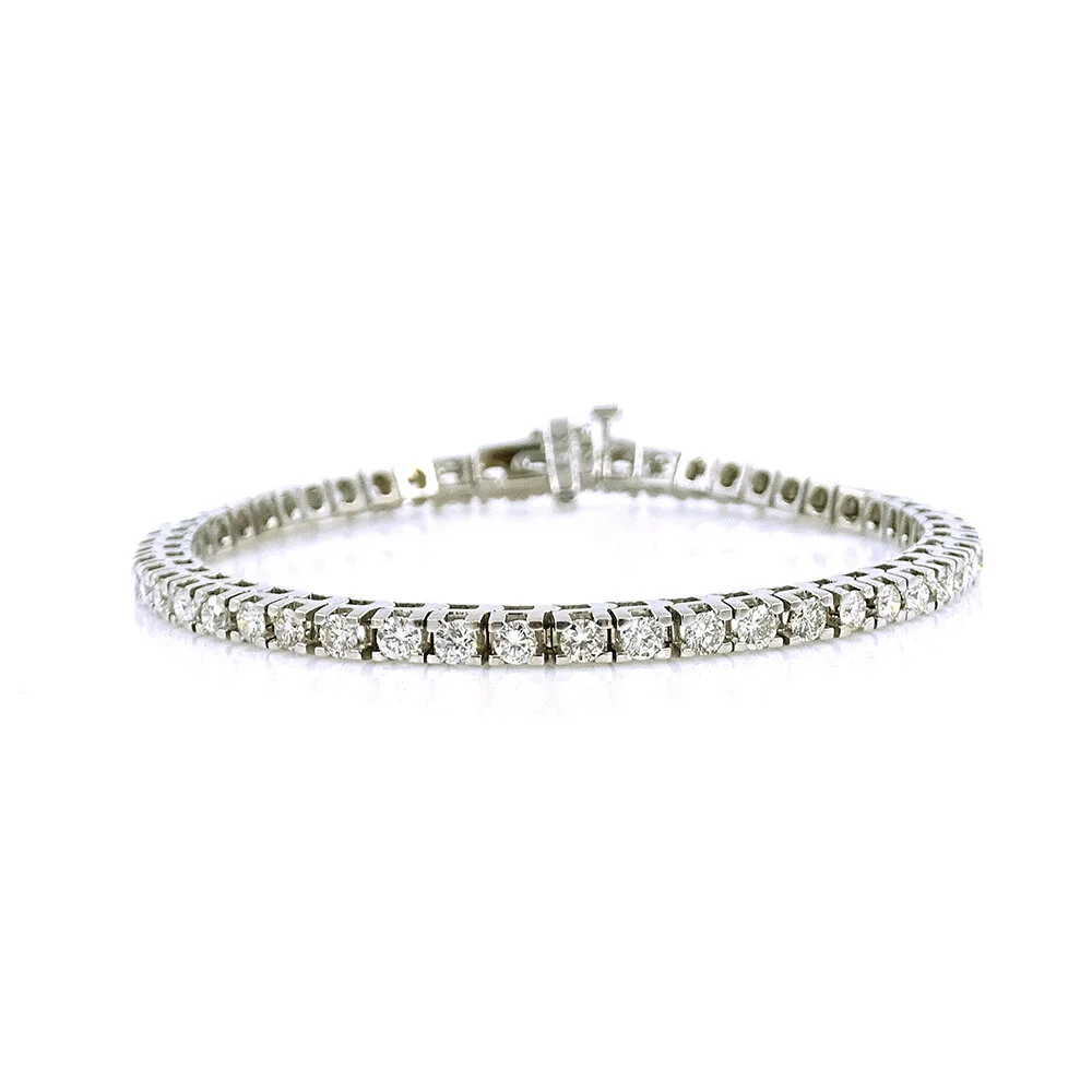 White Gold Diamond Tennis Bracelet 2.6 Total Carats
