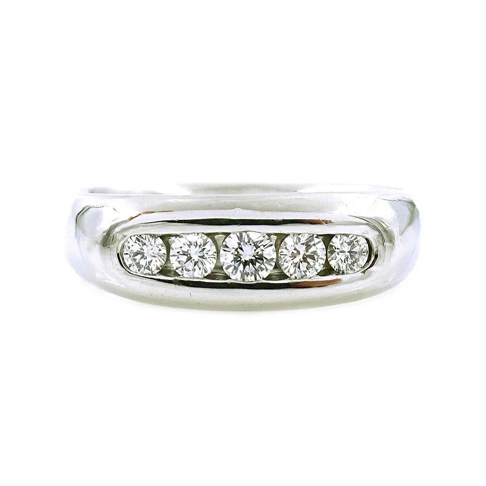 Channel Set Diamond Band Ring Platinum 0.75 Total Carats