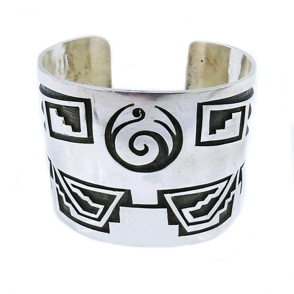 Elgene Sehongva Hopi Cuff Bracelet Silver