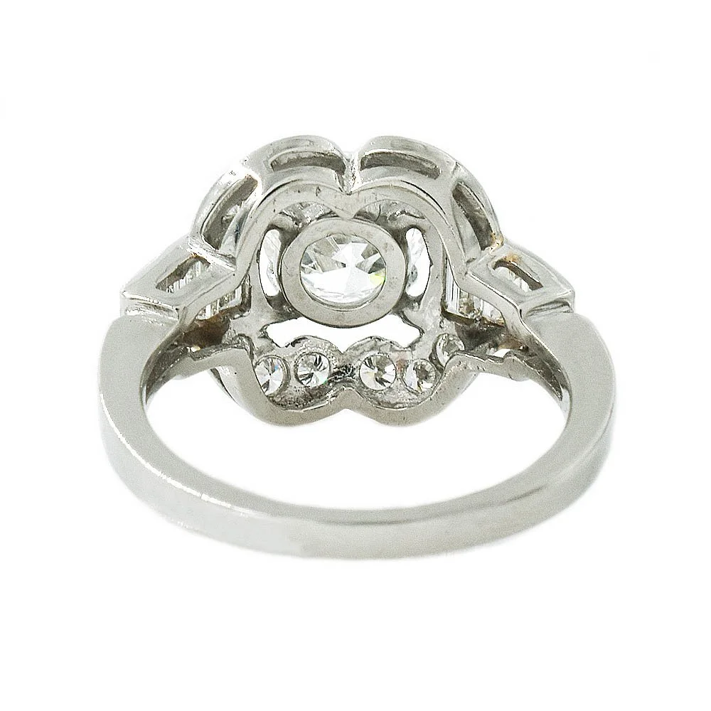 Platinum 1.37ct Center Diamond Ring with GIA Report