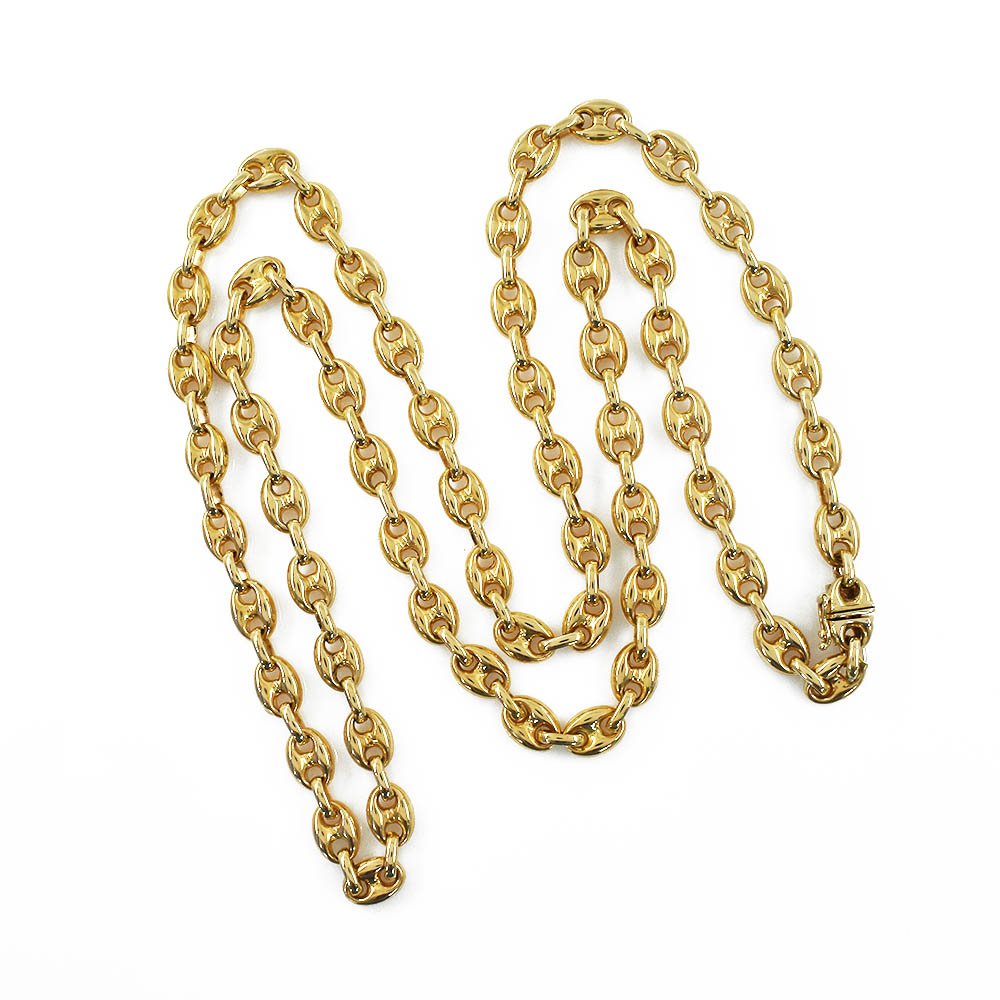 14k Yellow Gold Italian Gucci Link Chain Necklace | Antique & Estate  Jewelry | Designs in Gold