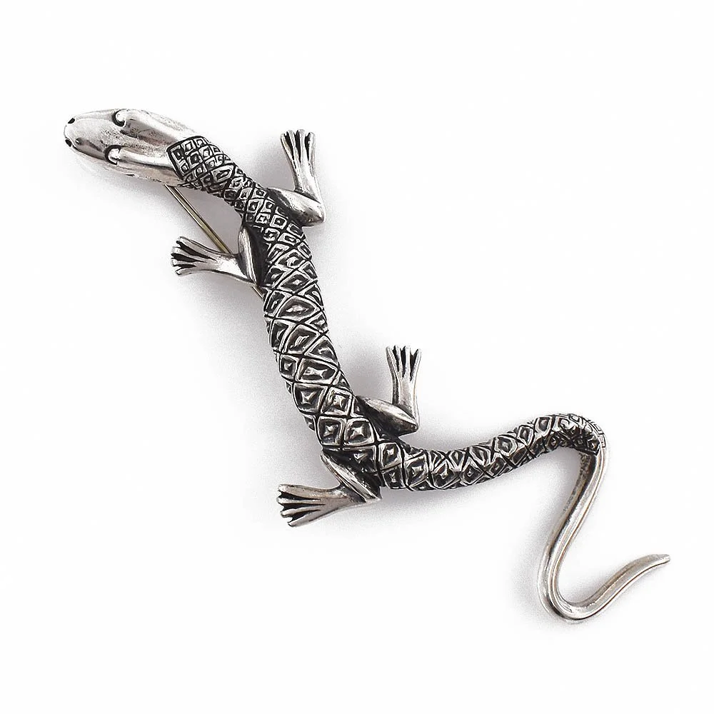 Kabana Silver Lizard Brooch Pin