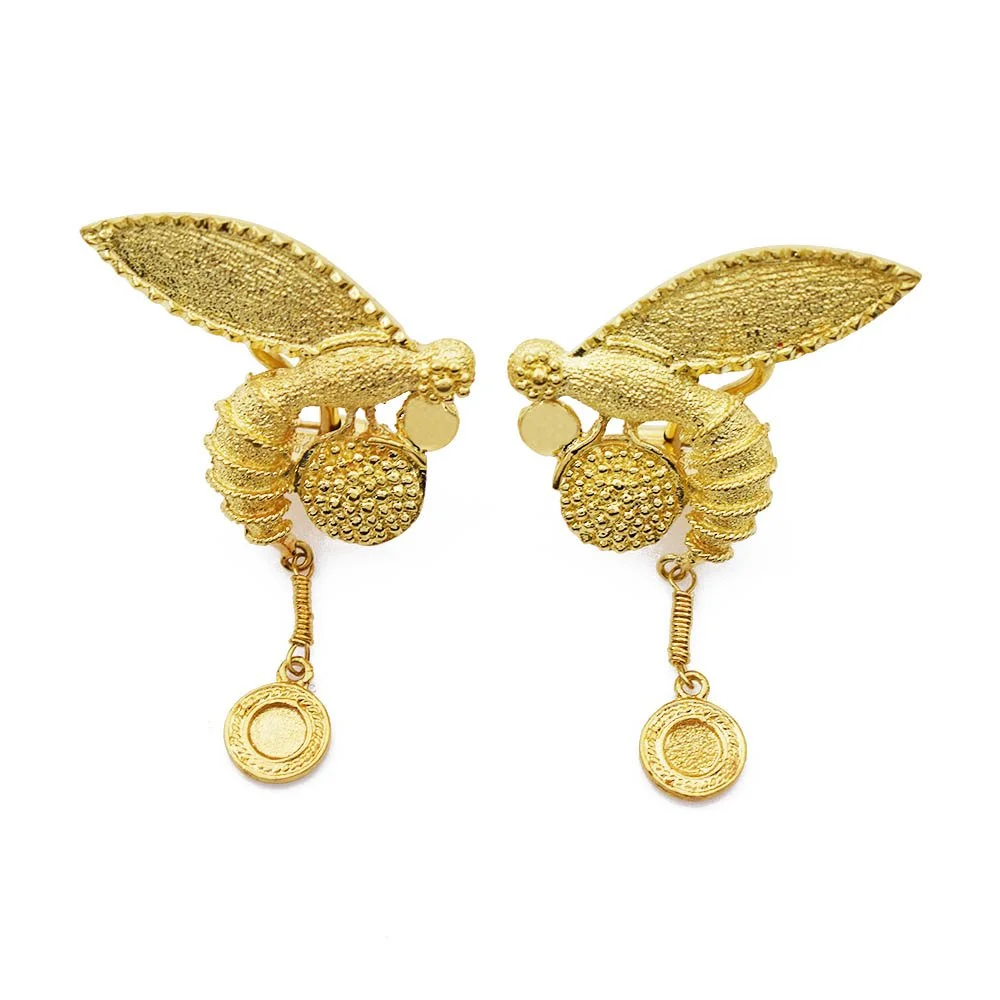 Zolotas Wasp Yellow Gold Earrings