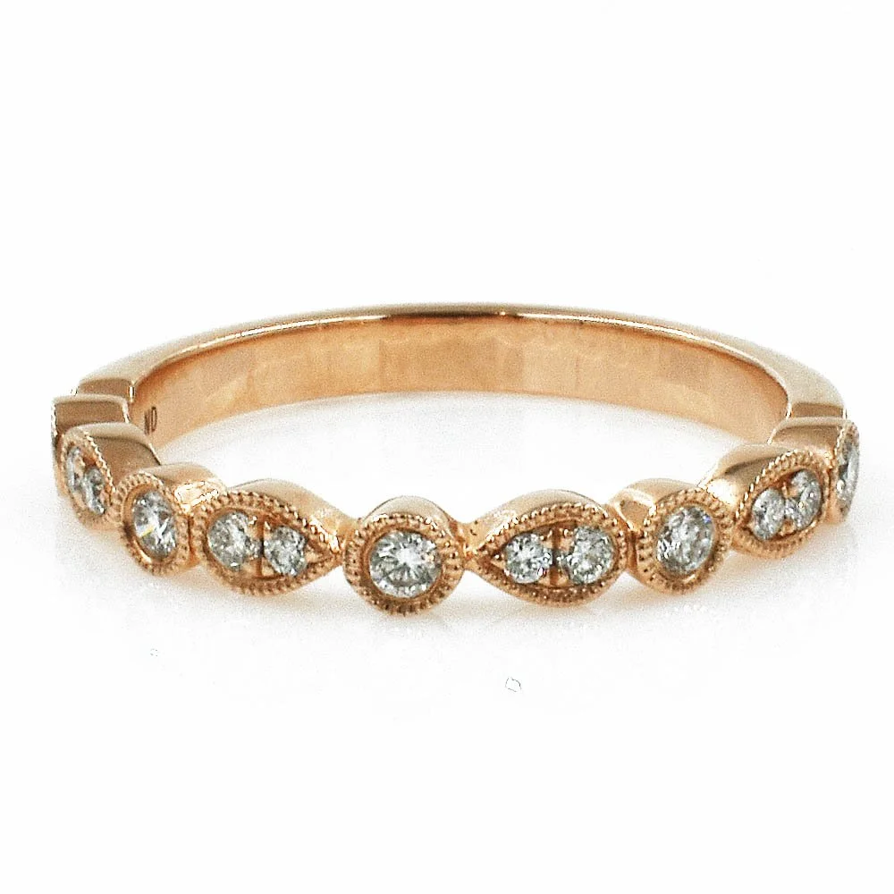 Diamond Stacking Band Ring Gold 0.24 Total Carats