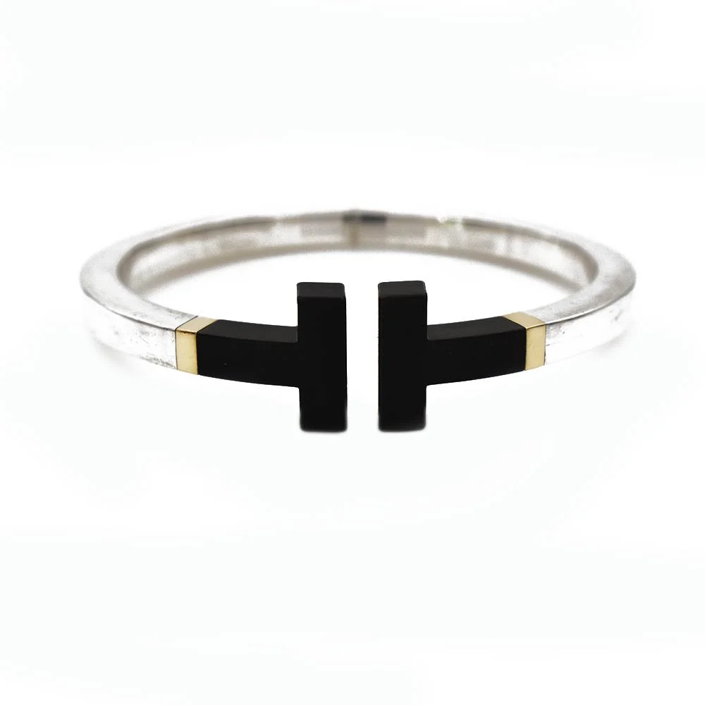 Tiffany & Co T Bracelet Black Ceramic