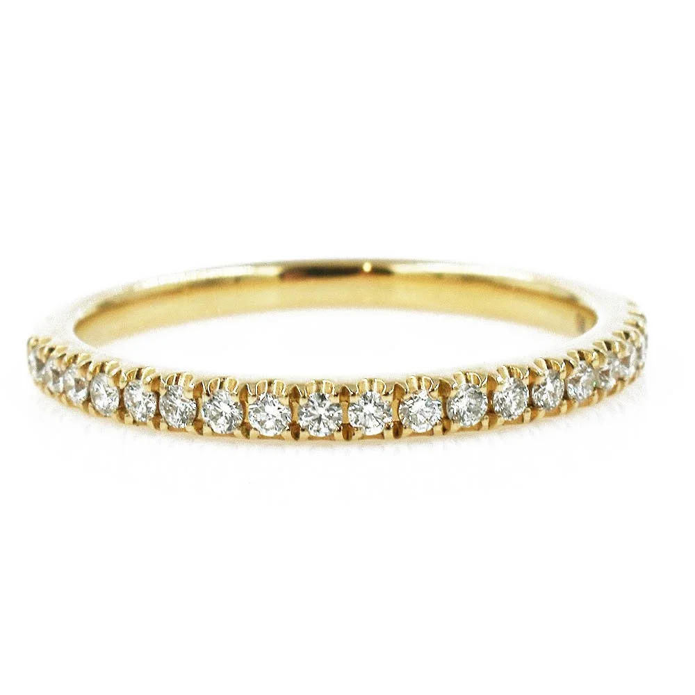 Diamond Wedding Band Yellow Gold