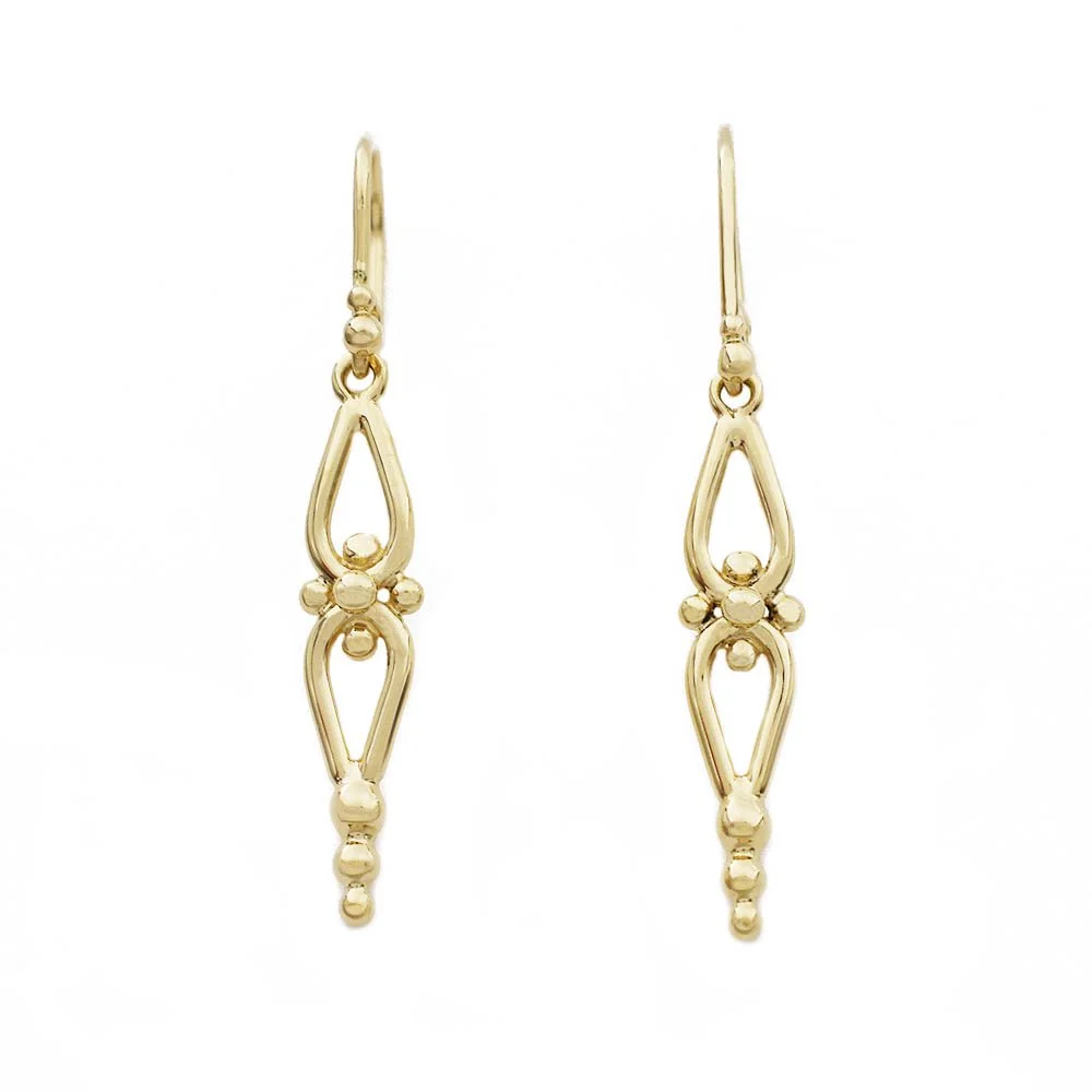 Freeman Polished Gold Dangle Earrings