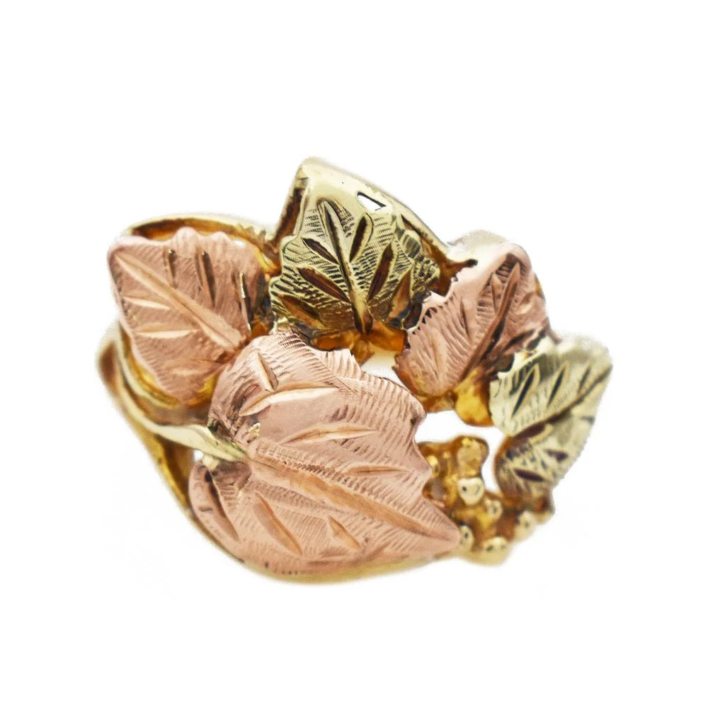 Black Hills Gold Five Leaf Ring