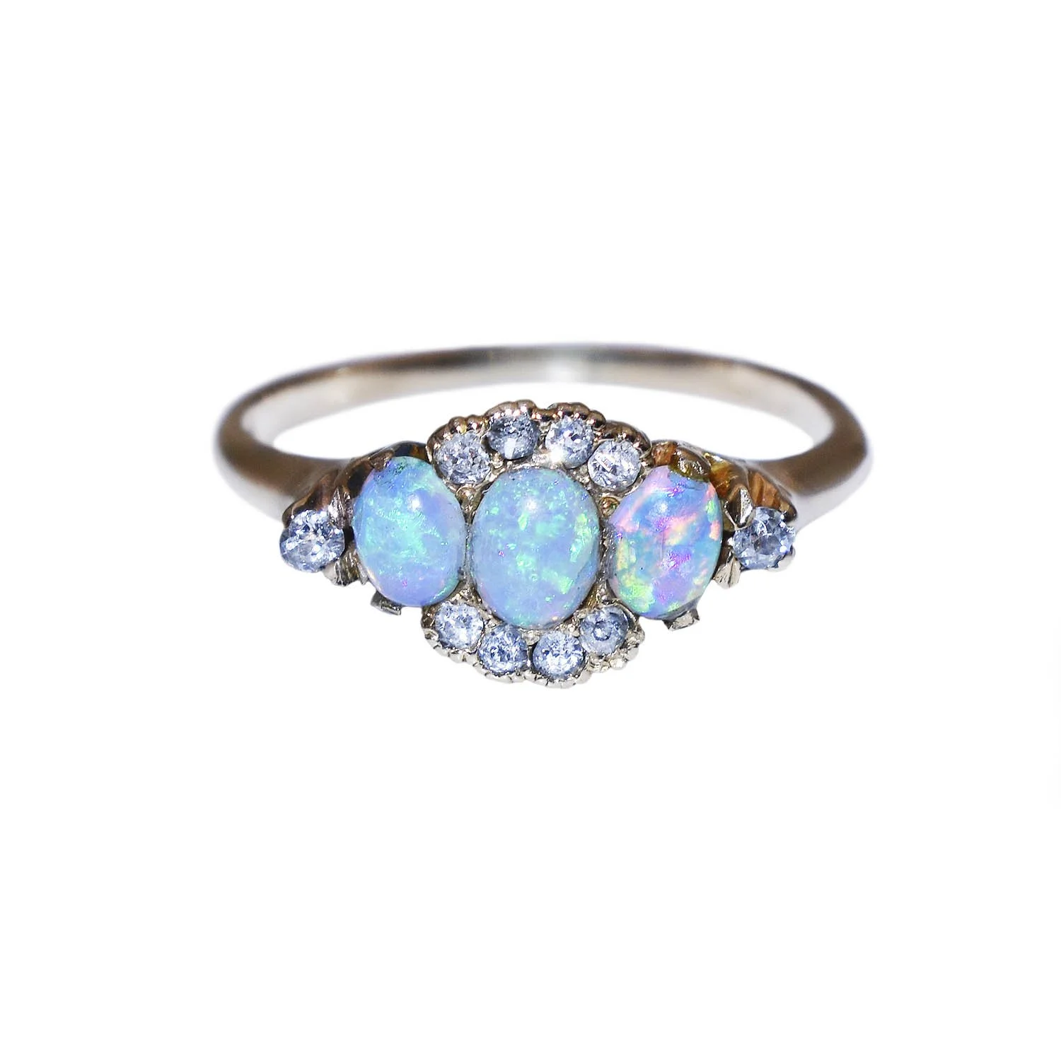 Antique Opal Diamond Ring Gold