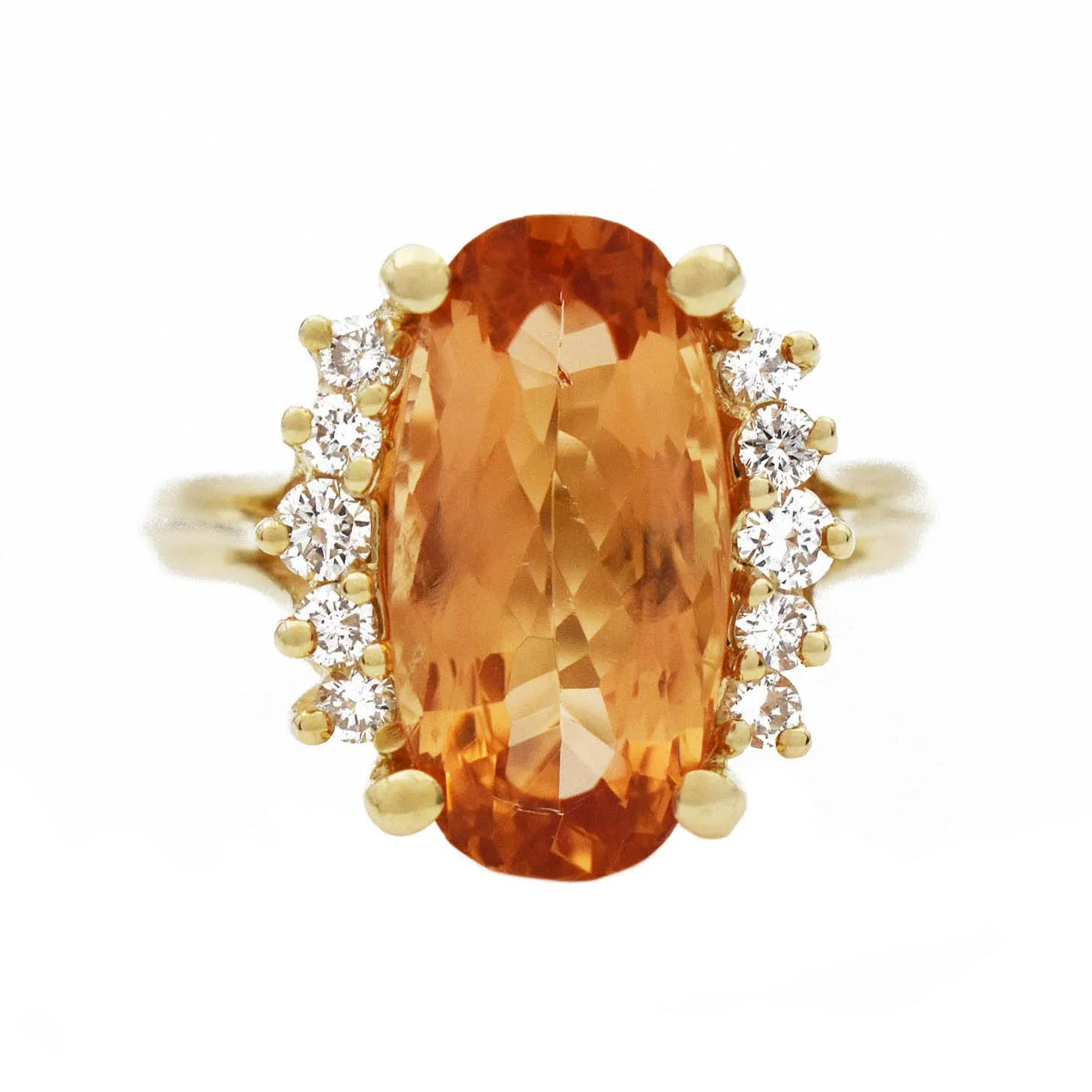 Precious Topaz Diamond Ring Gold