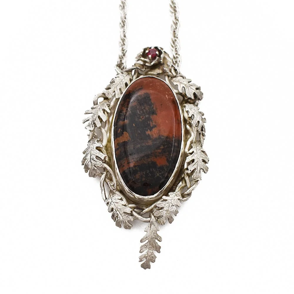 James Cleland Picture Petrified Wood Necklace