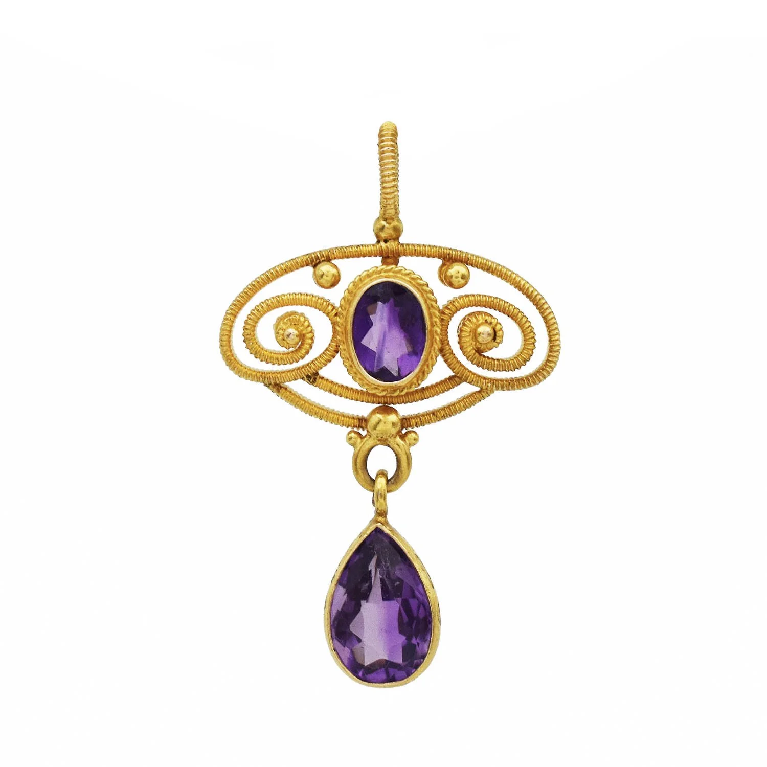 Antique Victorian Amethyst Pendant