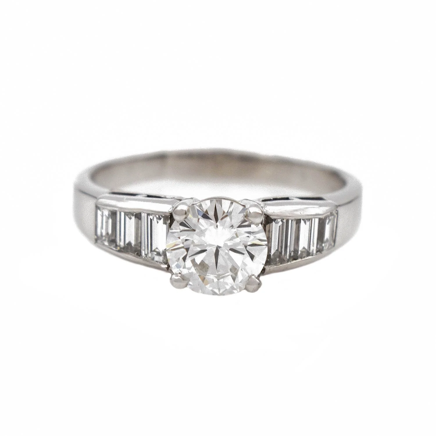 Diamond Engagement Ring with GIA Report White Gold