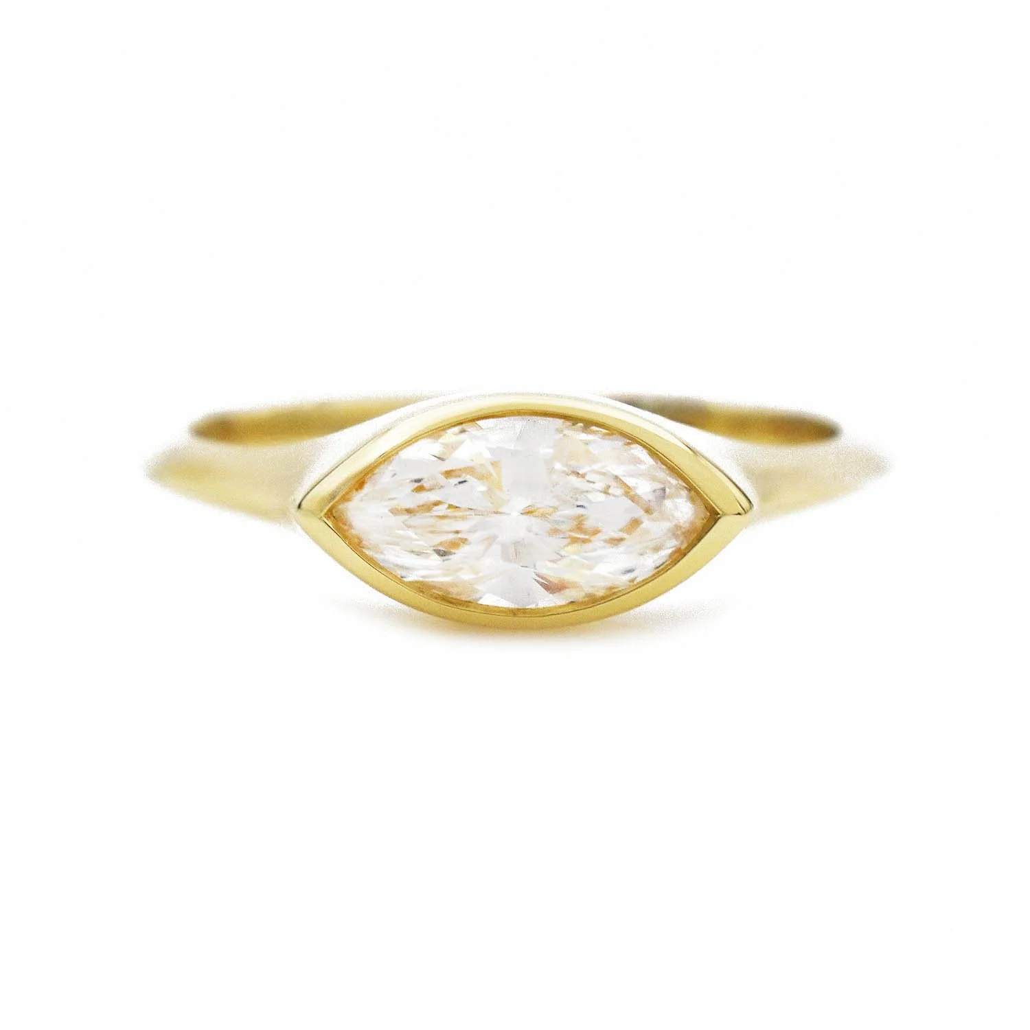 Marquise Diamond Solitaire Ring with GIA Report