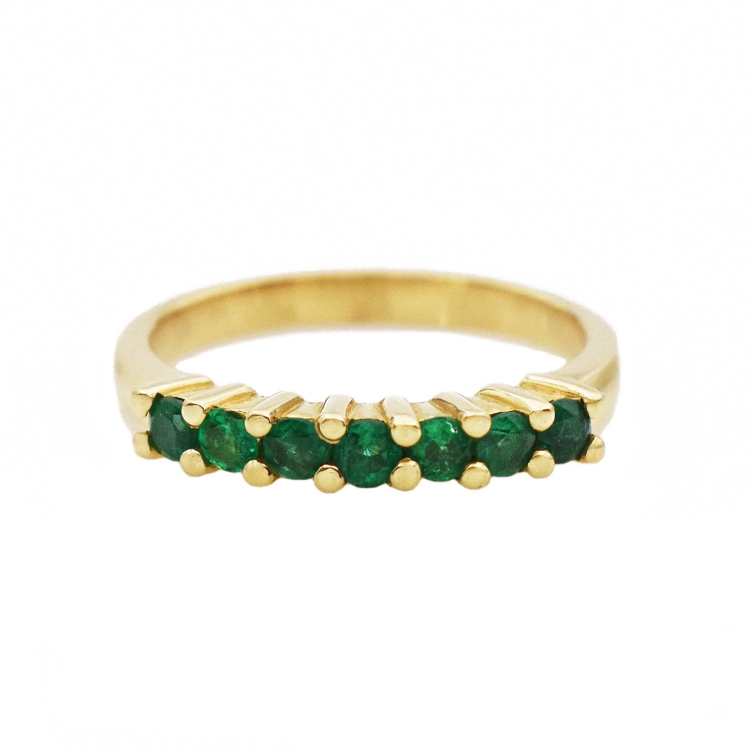 Emerald 3mm Band Ring Gold