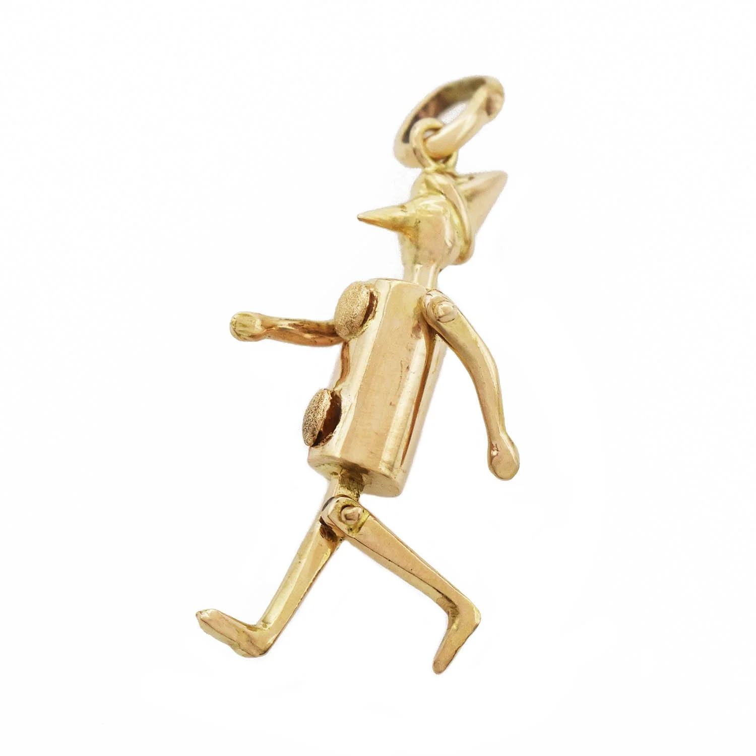 Pinocchio Articulated Charm Pendant Gold