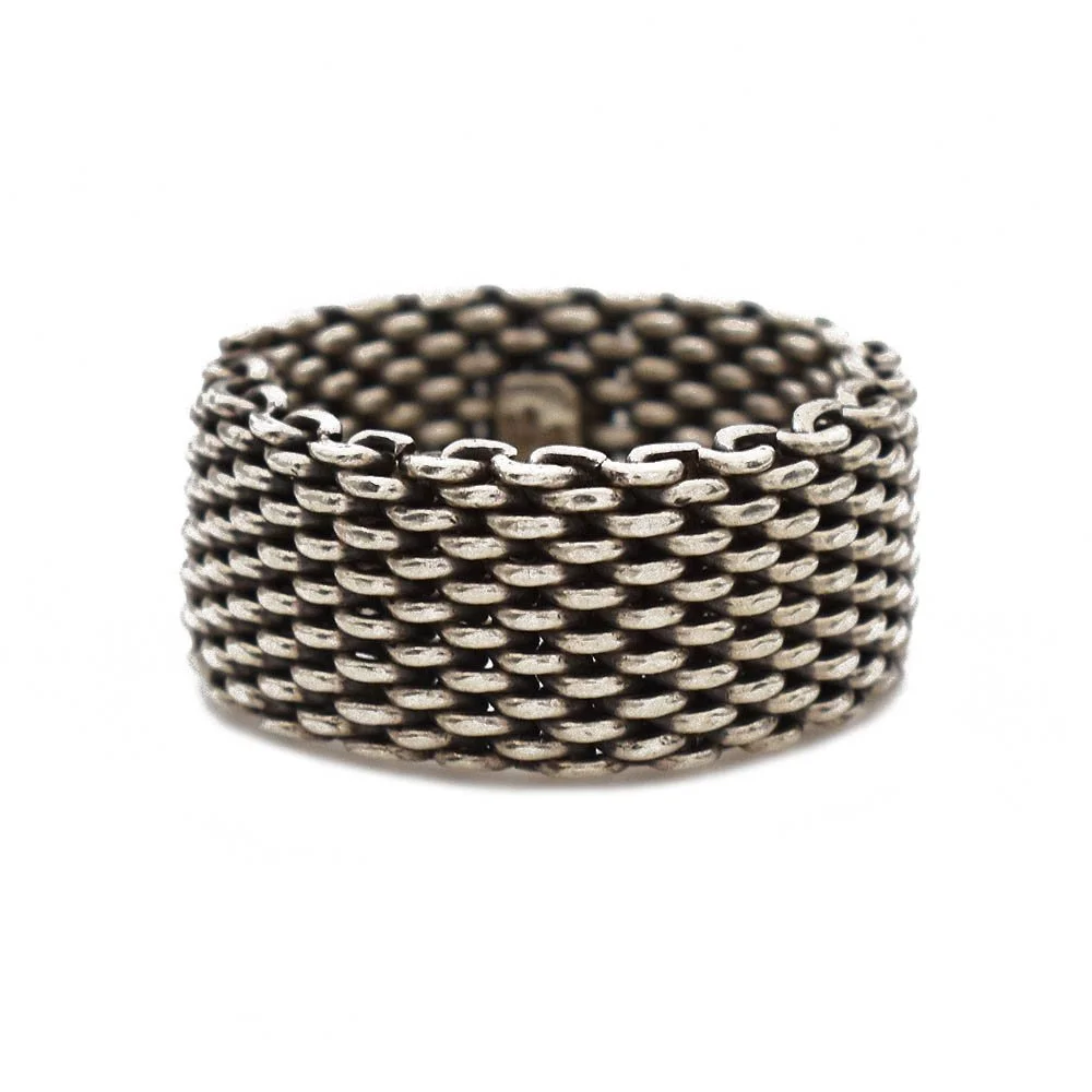 Tiffany & Co. Somerset Mesh Silver Ring