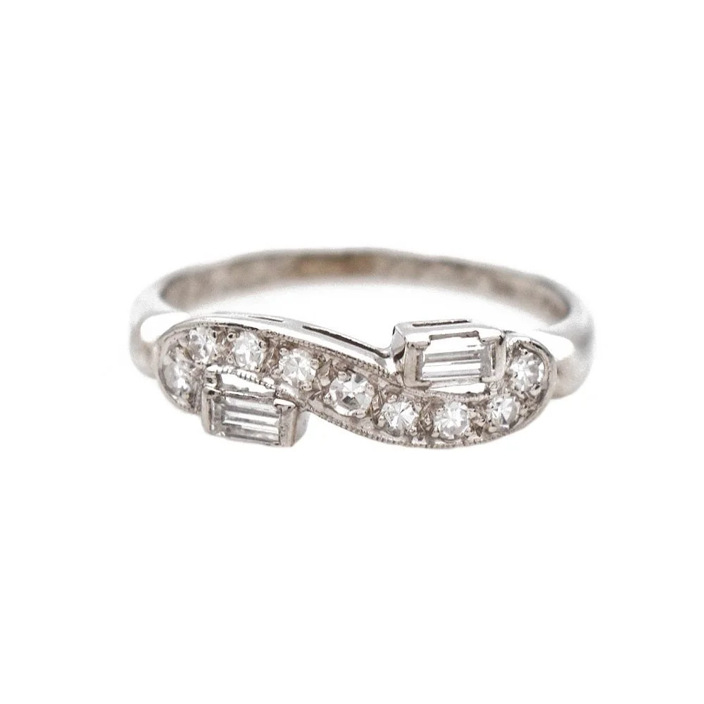 Art Deco Diamond Band Platinum