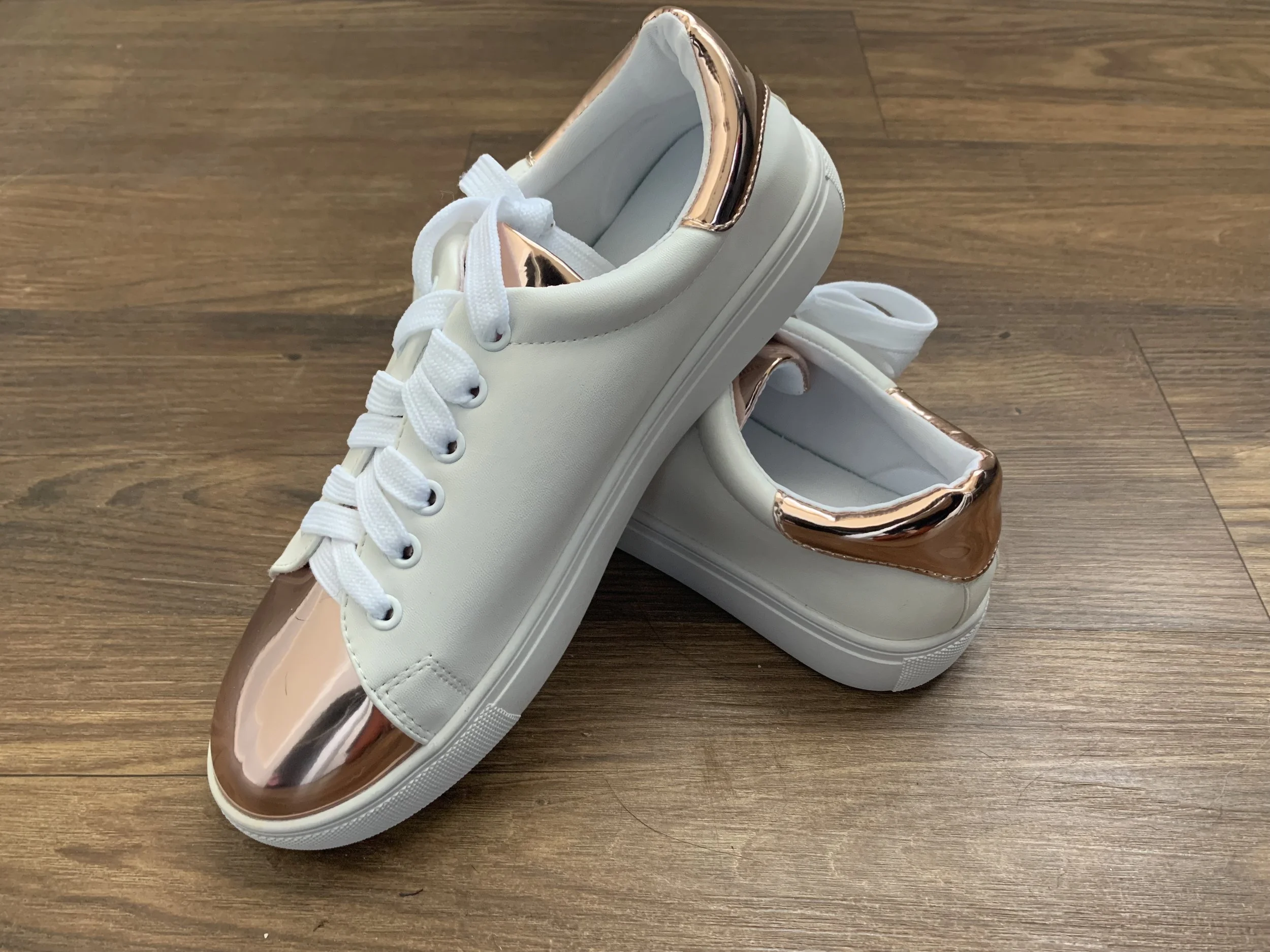 Gold Low-Top Sneakers