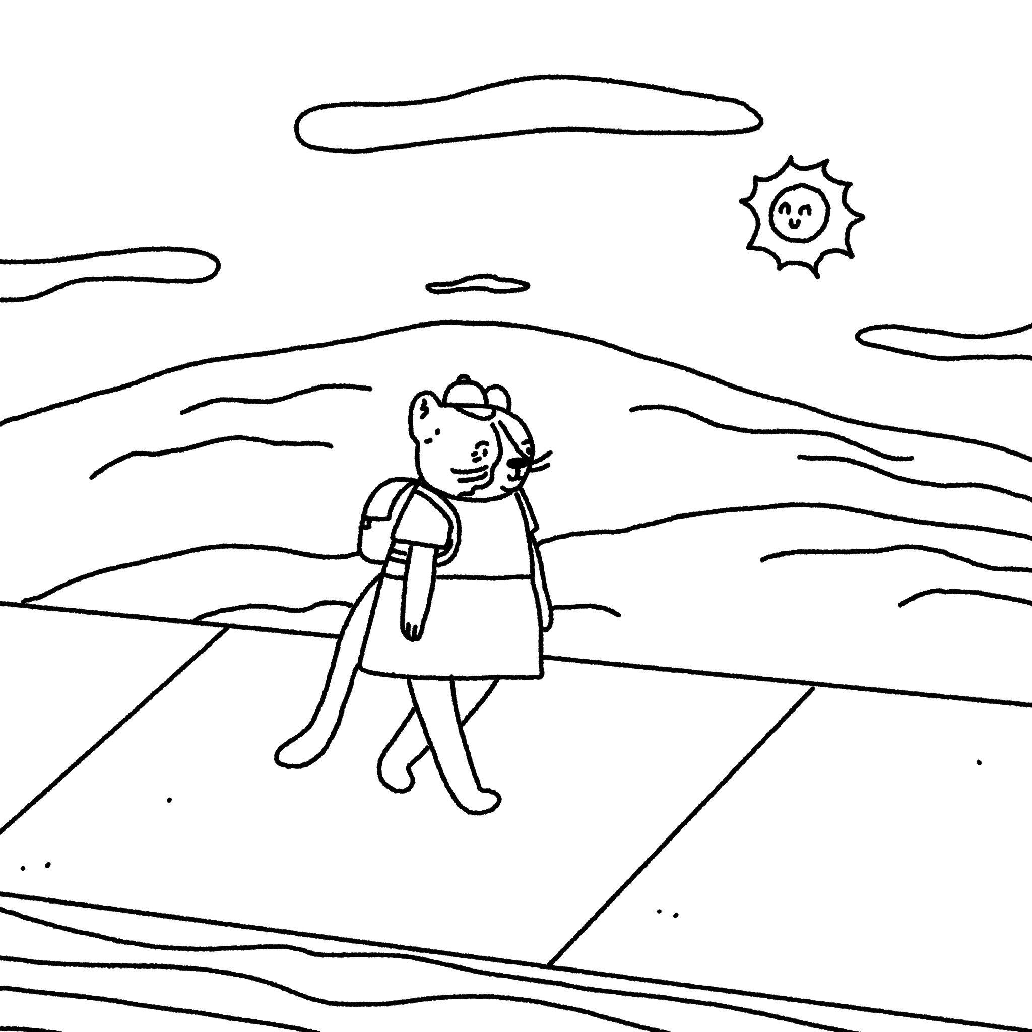 Kitty Going for a Walk Outside