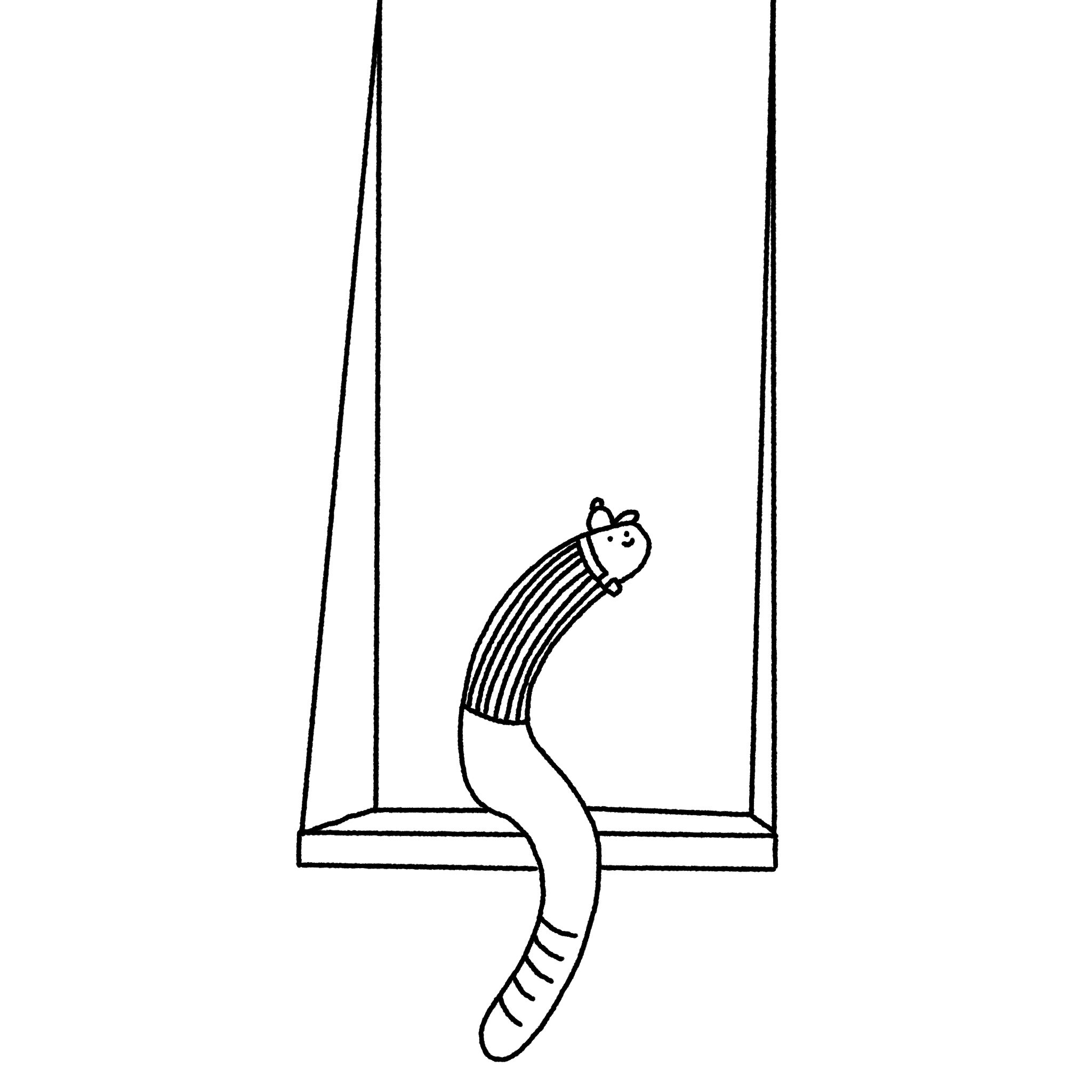 Inch Worm on a Swing