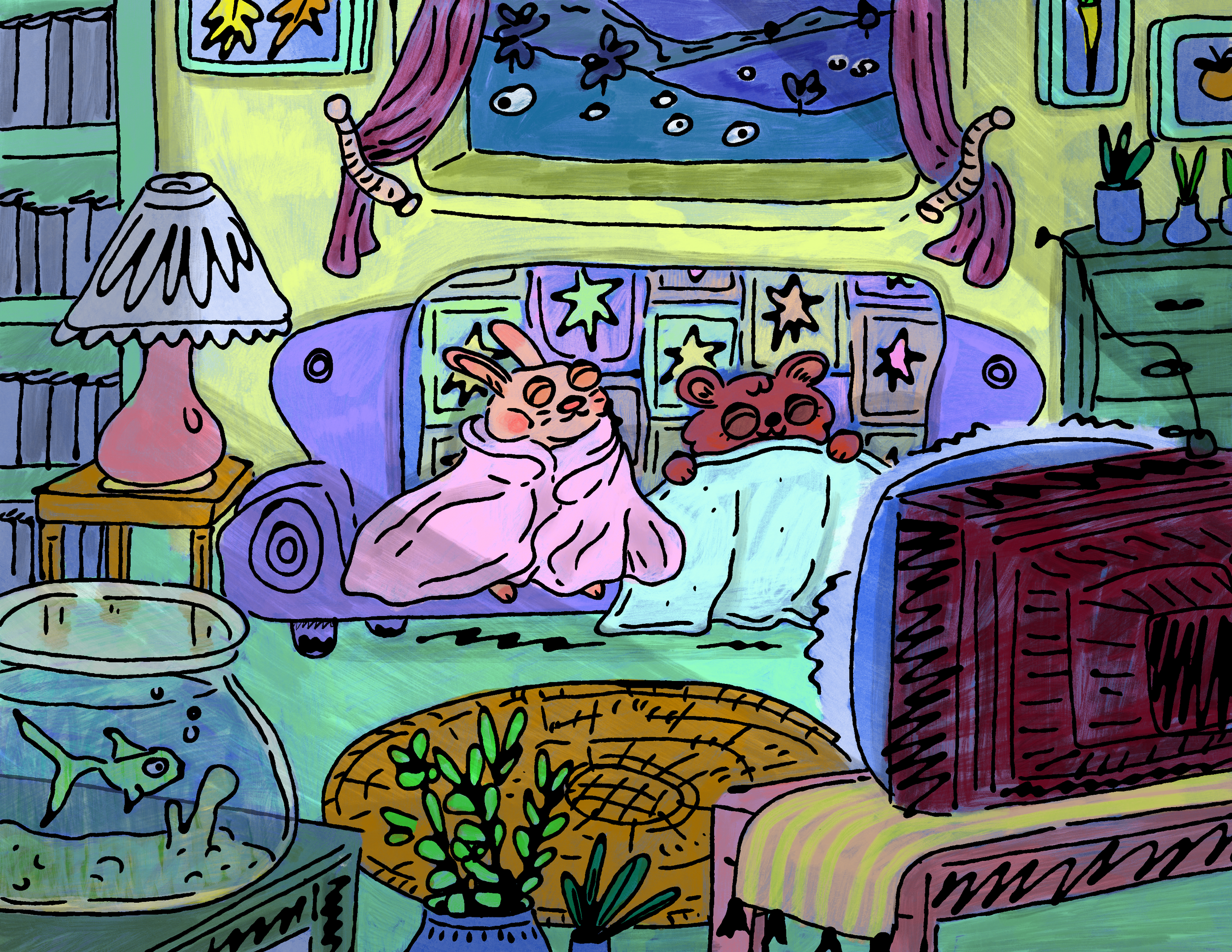 Cozy Up Illustration