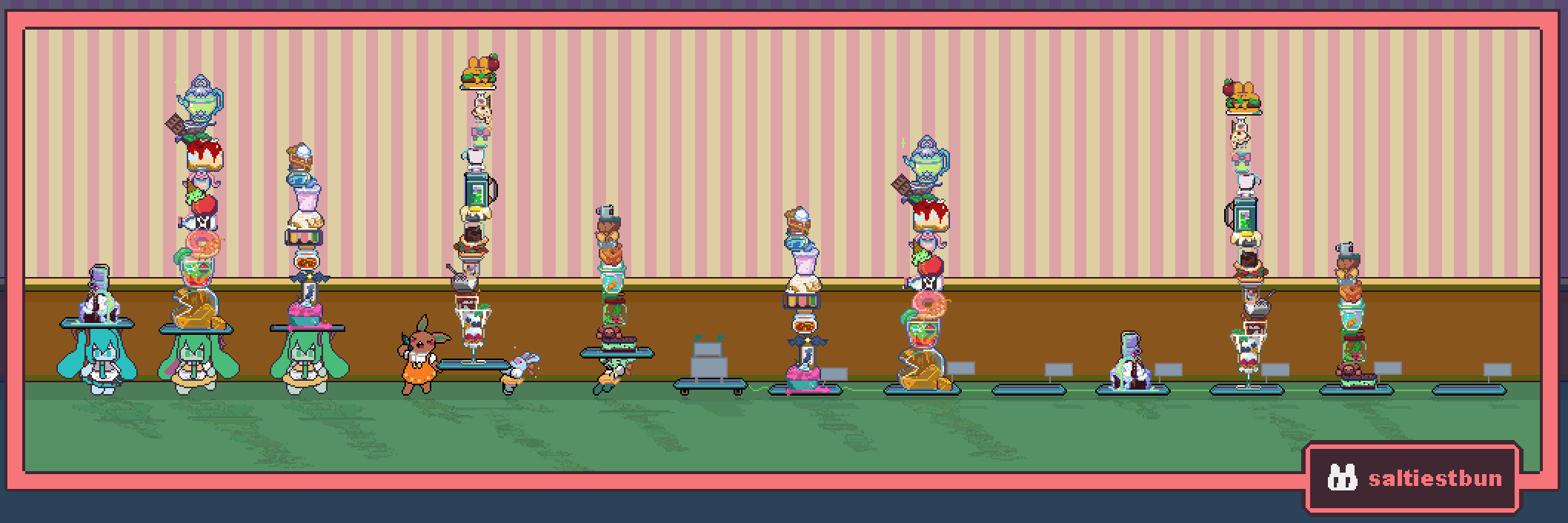 2023 - carrying snacks - 4 frames - saltiestbun.gif