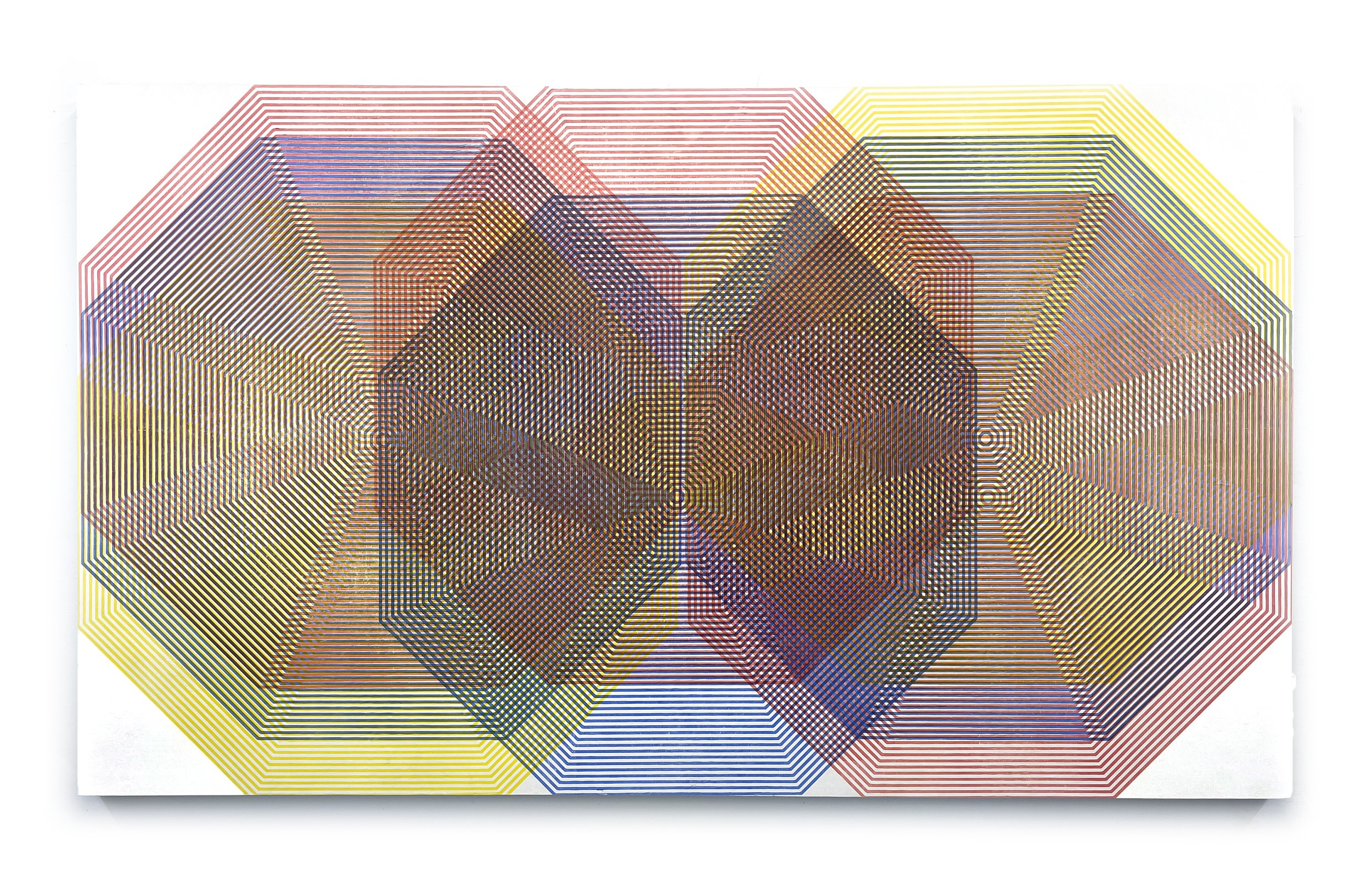 Carrie Ann Plank, Elemental Lattices Multi, Ink and acrylic on panel,72.jpg