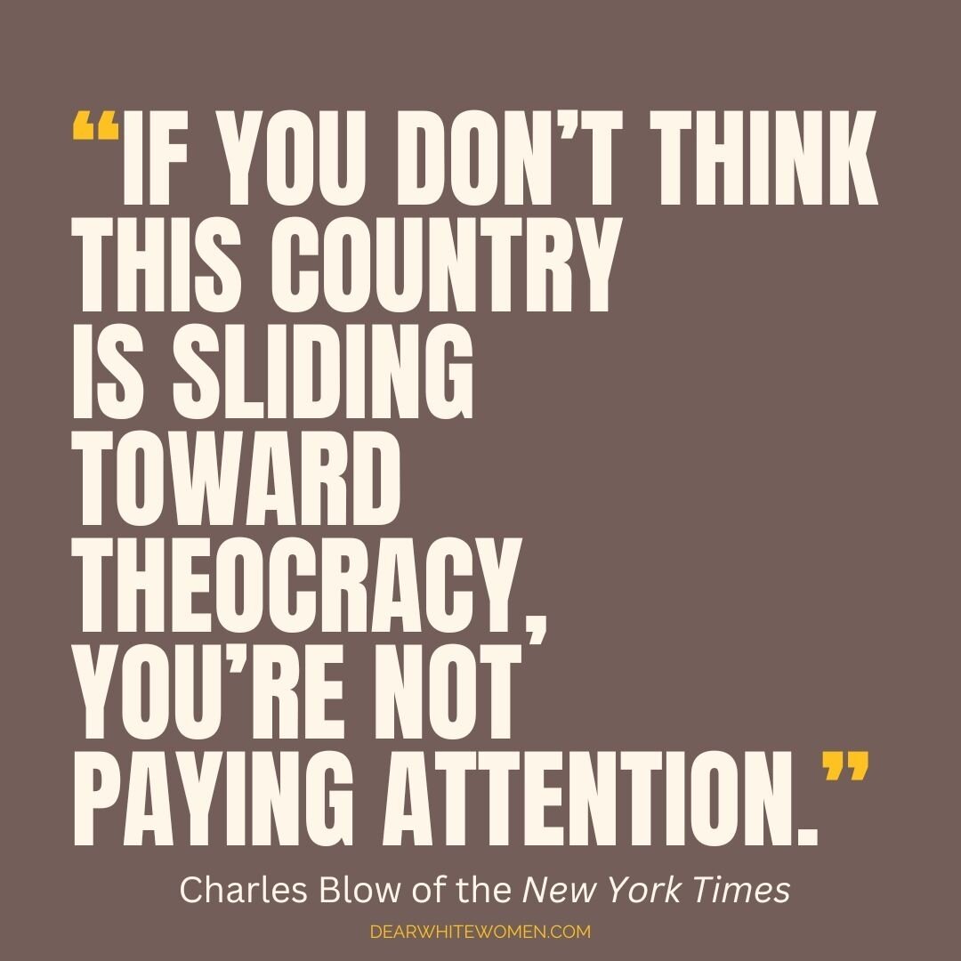 Well, thanks for the extra datapoints, Alabama. (Please read that dripping with sarcasm.) 

&quot;If you don't think this country is sliding toward theocracy, you're not paying attention,&quot; says Charles Blow of the New York Times.

Read more on t