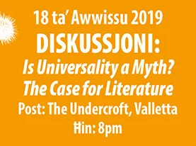 The moderator of this event will be David Aloisio. The panel members are four of the invited authors: Antoine Cassar , Eric Ngalle Charles , Habib Tengour and Loranne Vella .