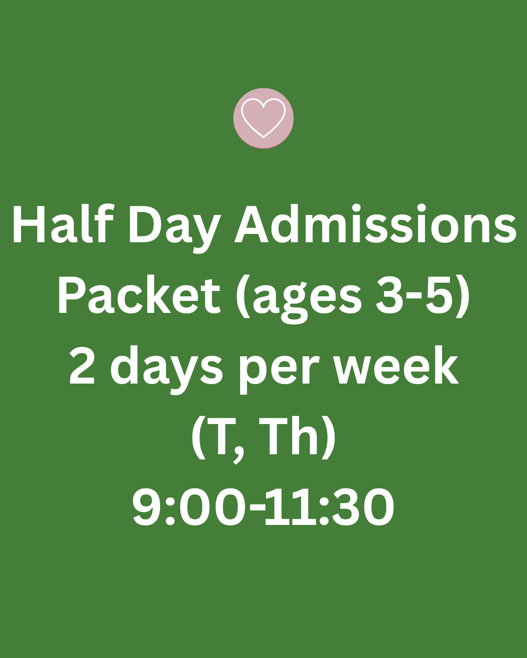 half day preschool 2 days