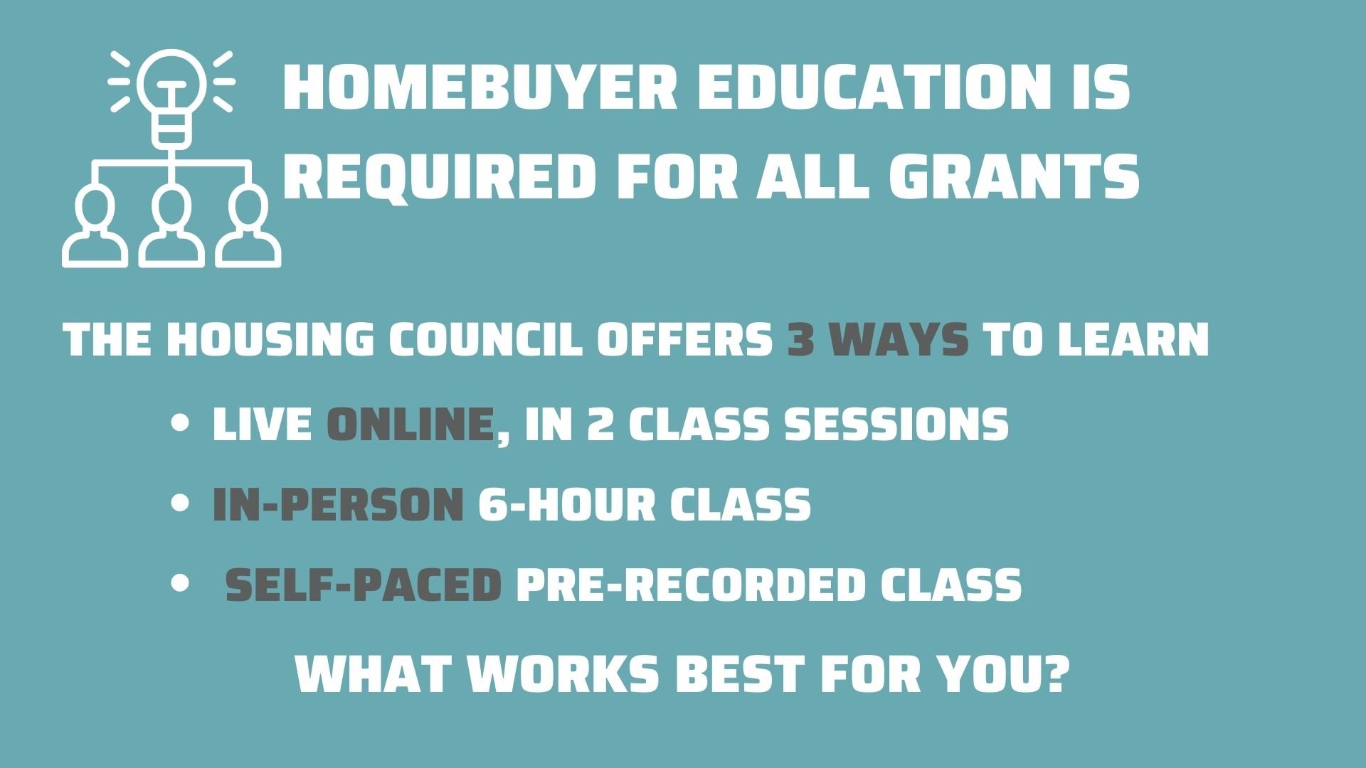Homebuyer Education and Grant Programs