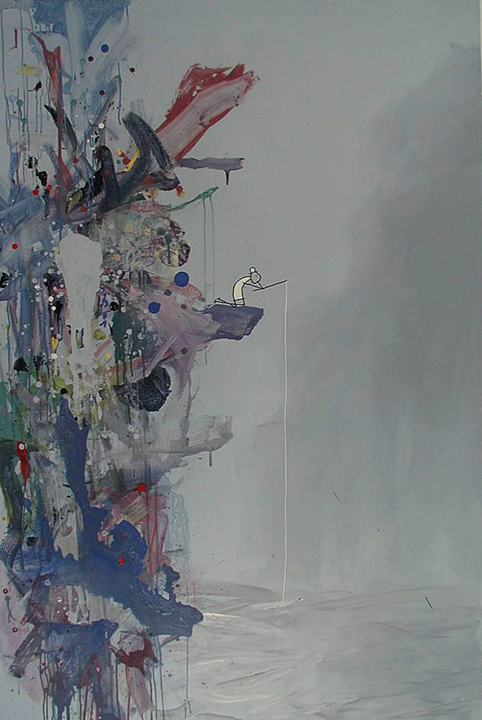 Untitled Metaphor with Red-Orange Drip, 2004/2005