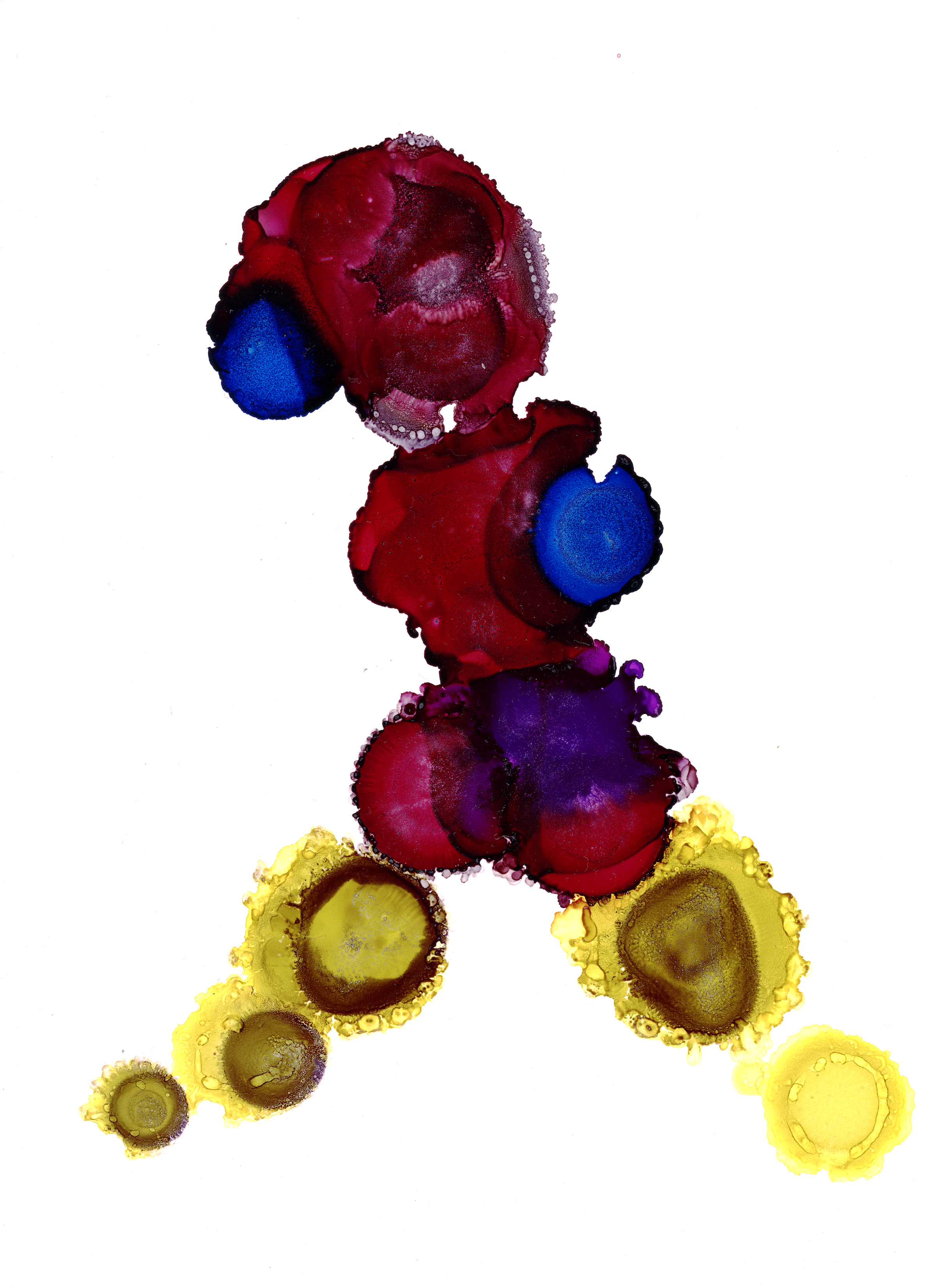femme sans bras Alcohol ink on Heavy Yupo (12 x 9 in.) New York, 2024