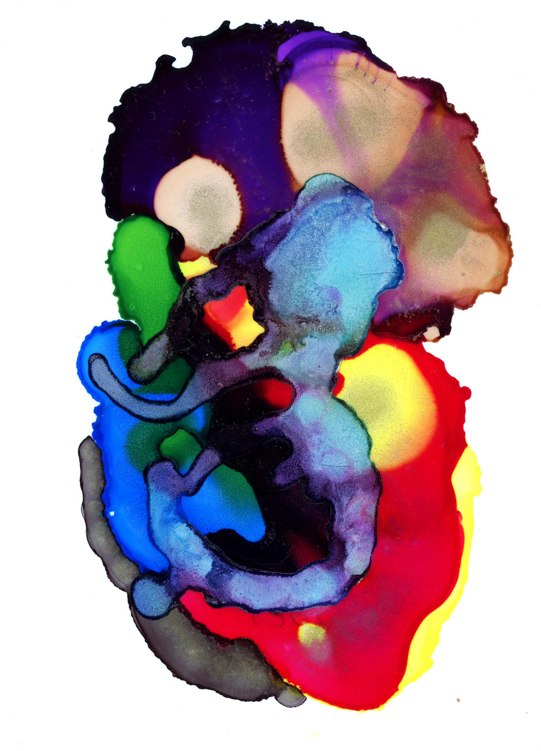 fétus / foetus Alcohol ink on Translucent Yupo (7 x 5 in.) New York, 2024