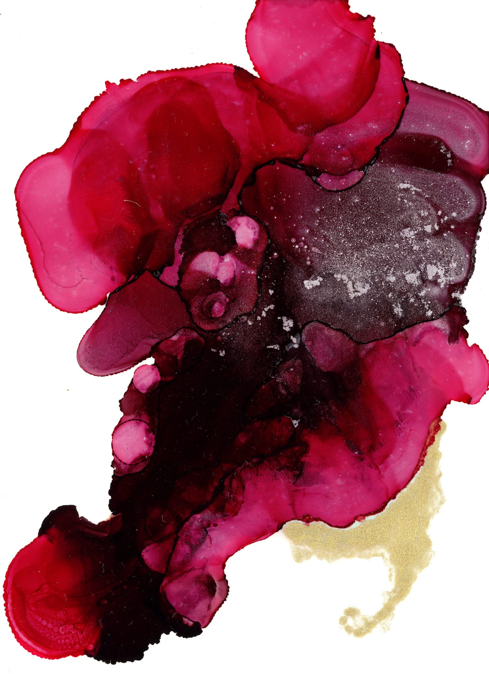 lochia Alcohol ink on Translucent Yupo (7 x 5 in.) New York, 2024