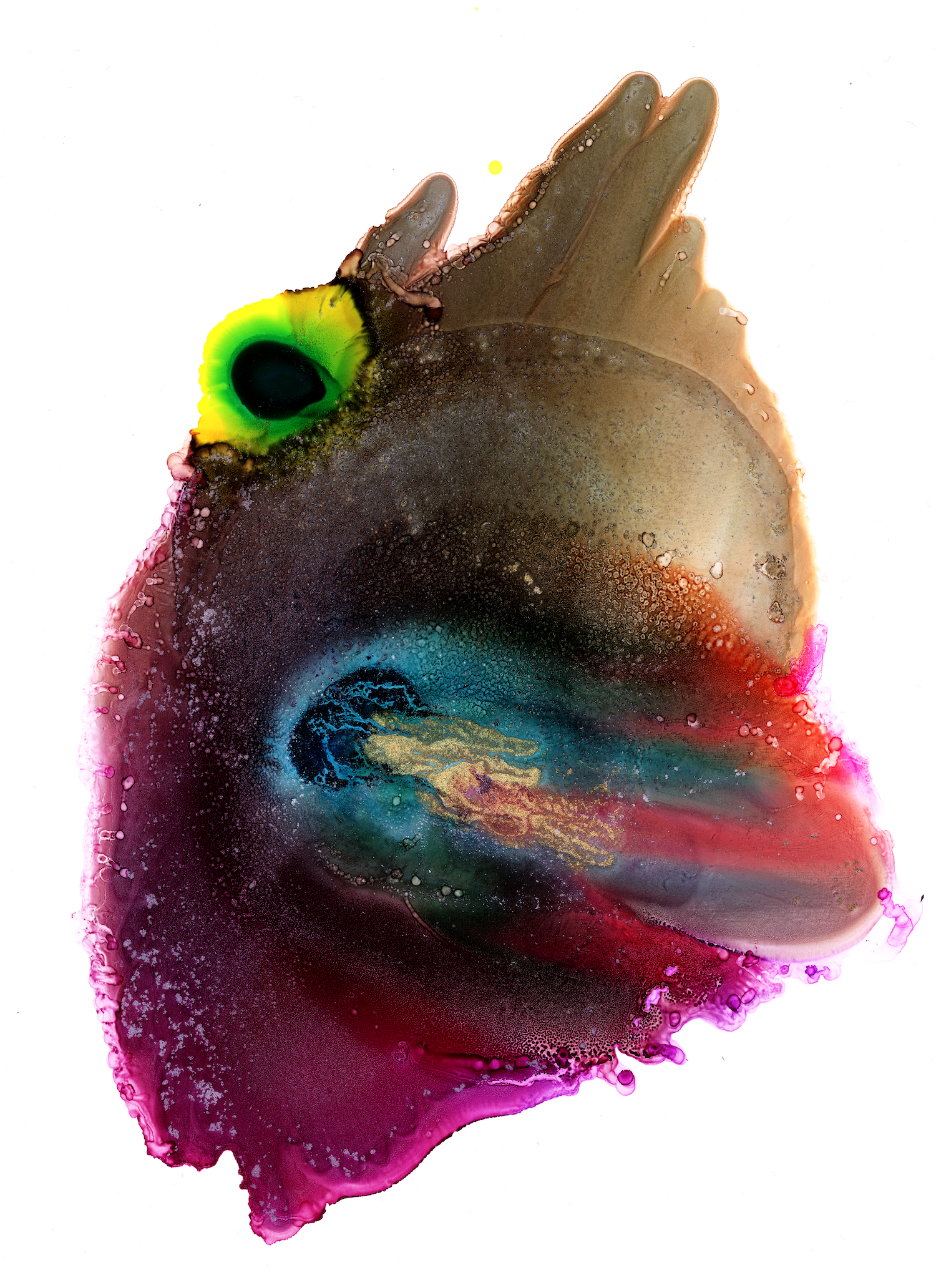 omega Alcohol ink on Medium Yupo (12 x 9 in.) New York, 2024