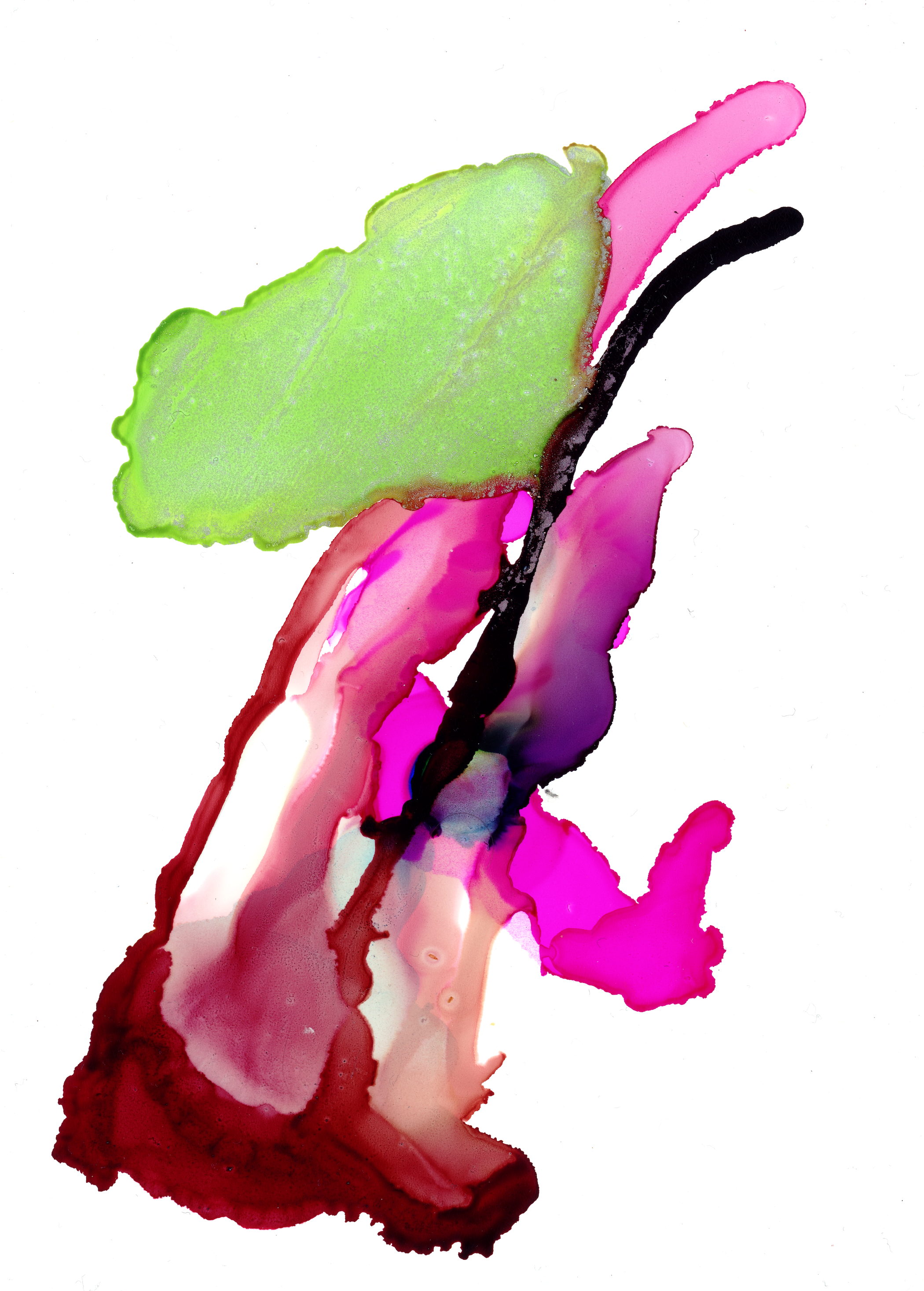 recluse Alcohol ink on Heavy Yupo (7 x 5 in.) New York, 2024