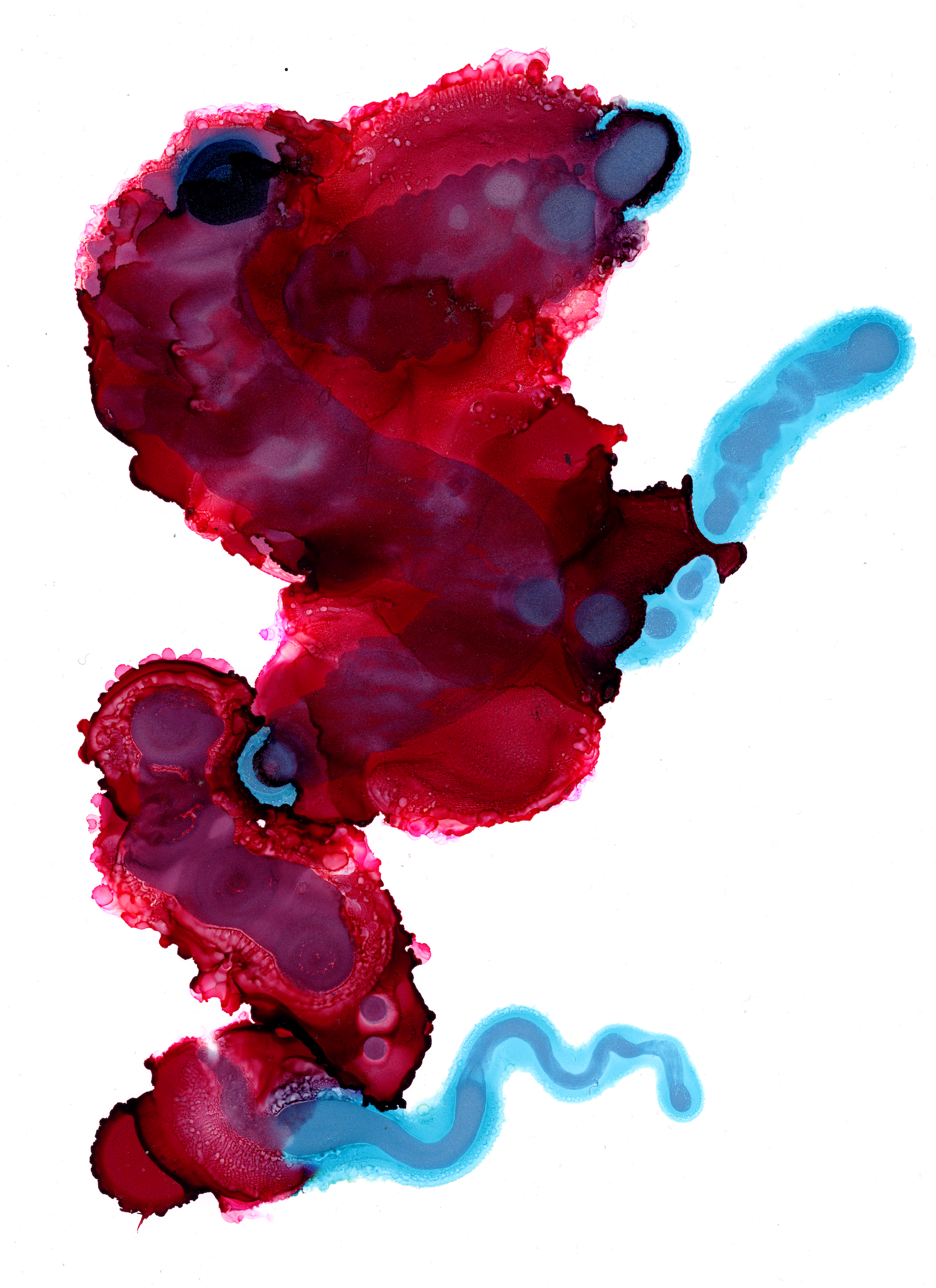 red herring Alcohol ink on Heavy Yupo (12 x 9 in.) New York, 2024