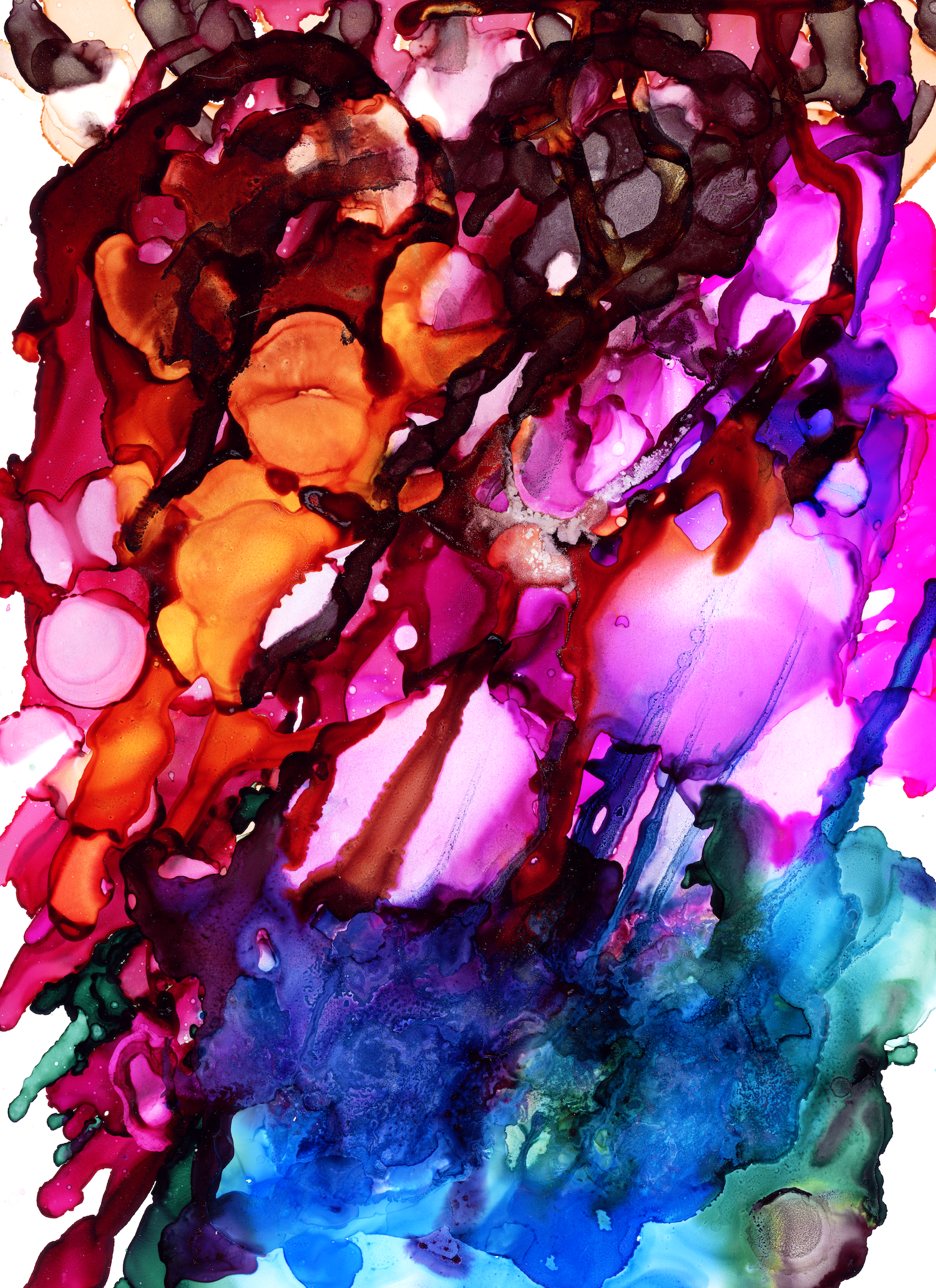 remains Alcohol ink on Medium Yupo (12 x 9 in.) New York, 2024