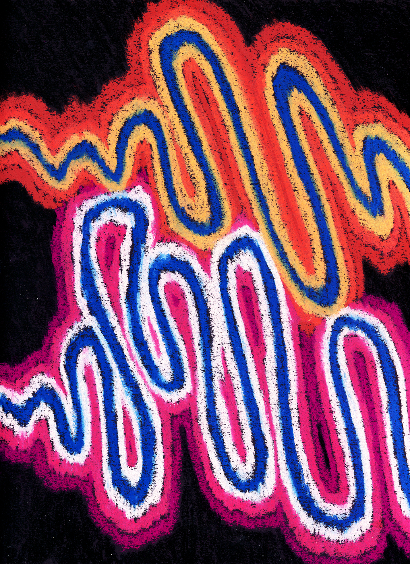 inside Pastel on Black Paper (12 x 9 in.) New York, 2022