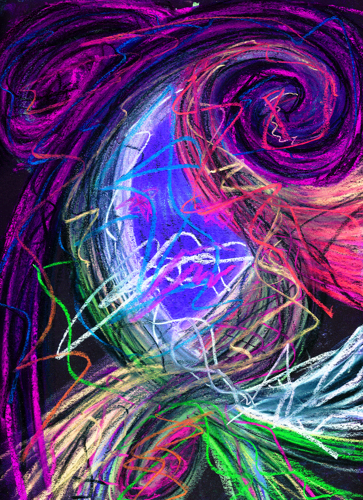 trends Pastel on Black Paper (12 x 9 in.) New York, 2022