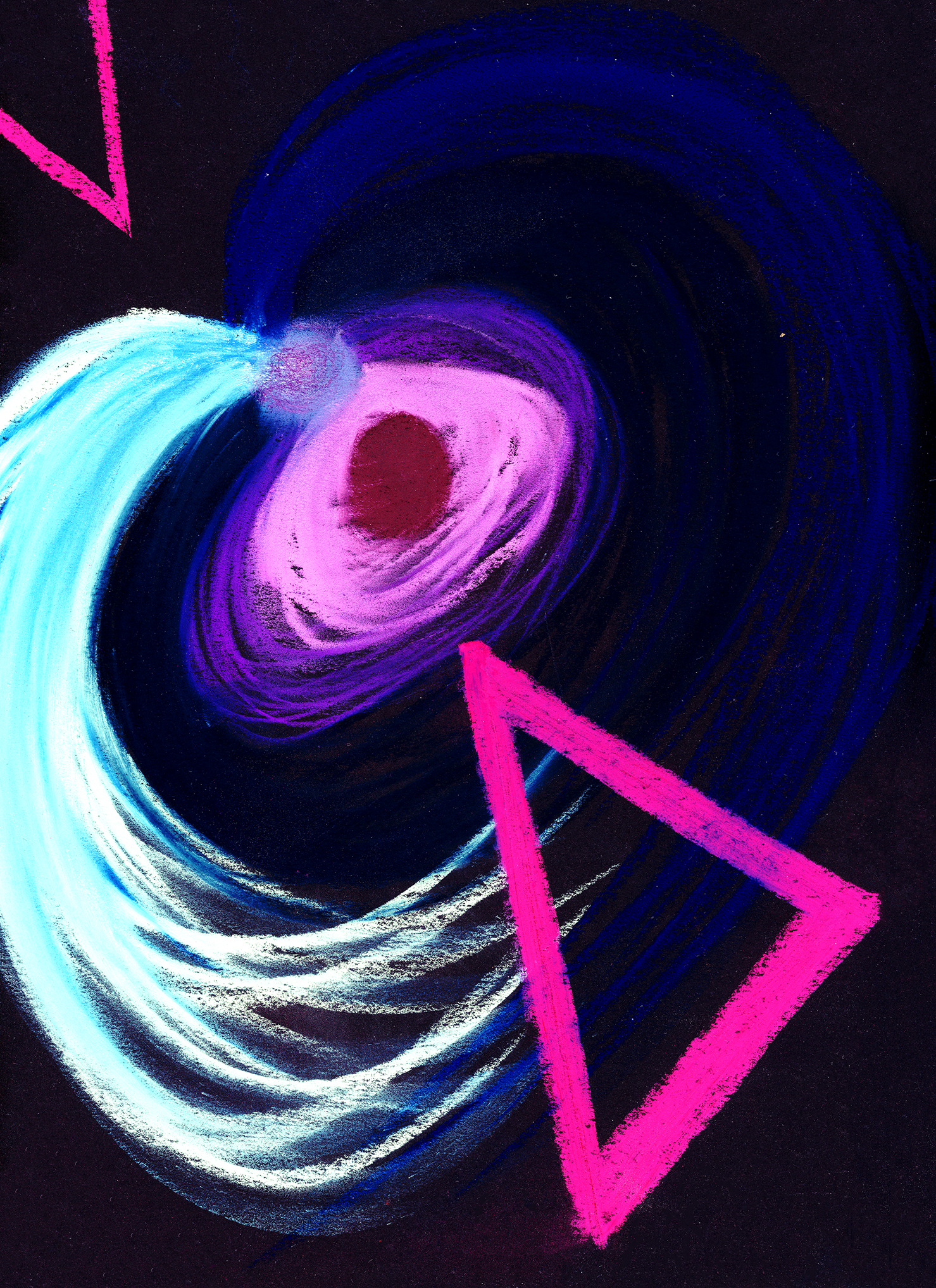 prism Pastel on Black Paper (12 x 9 in.) New York, 2022