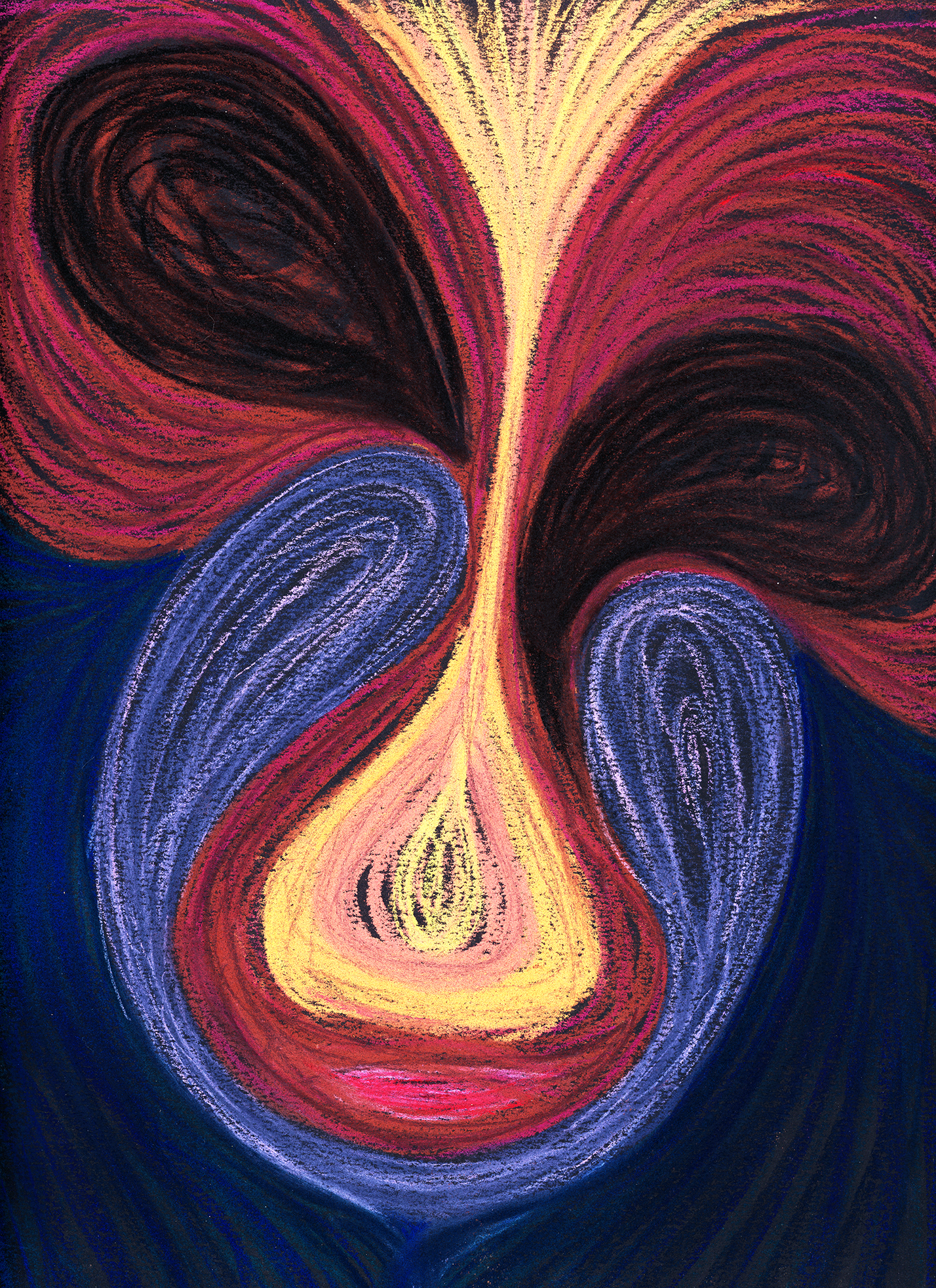 gaze Pastel on Black Paper (16 x 12 in.) New York, 2022