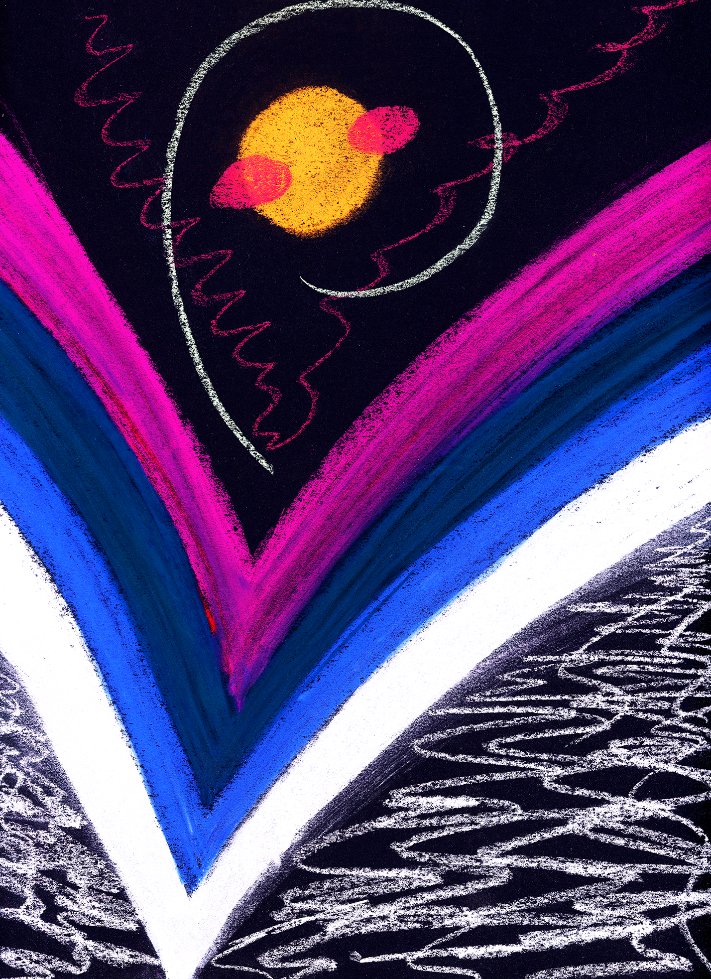 para Pastel on Black Paper (12 x 9 in.) New York, 2022
