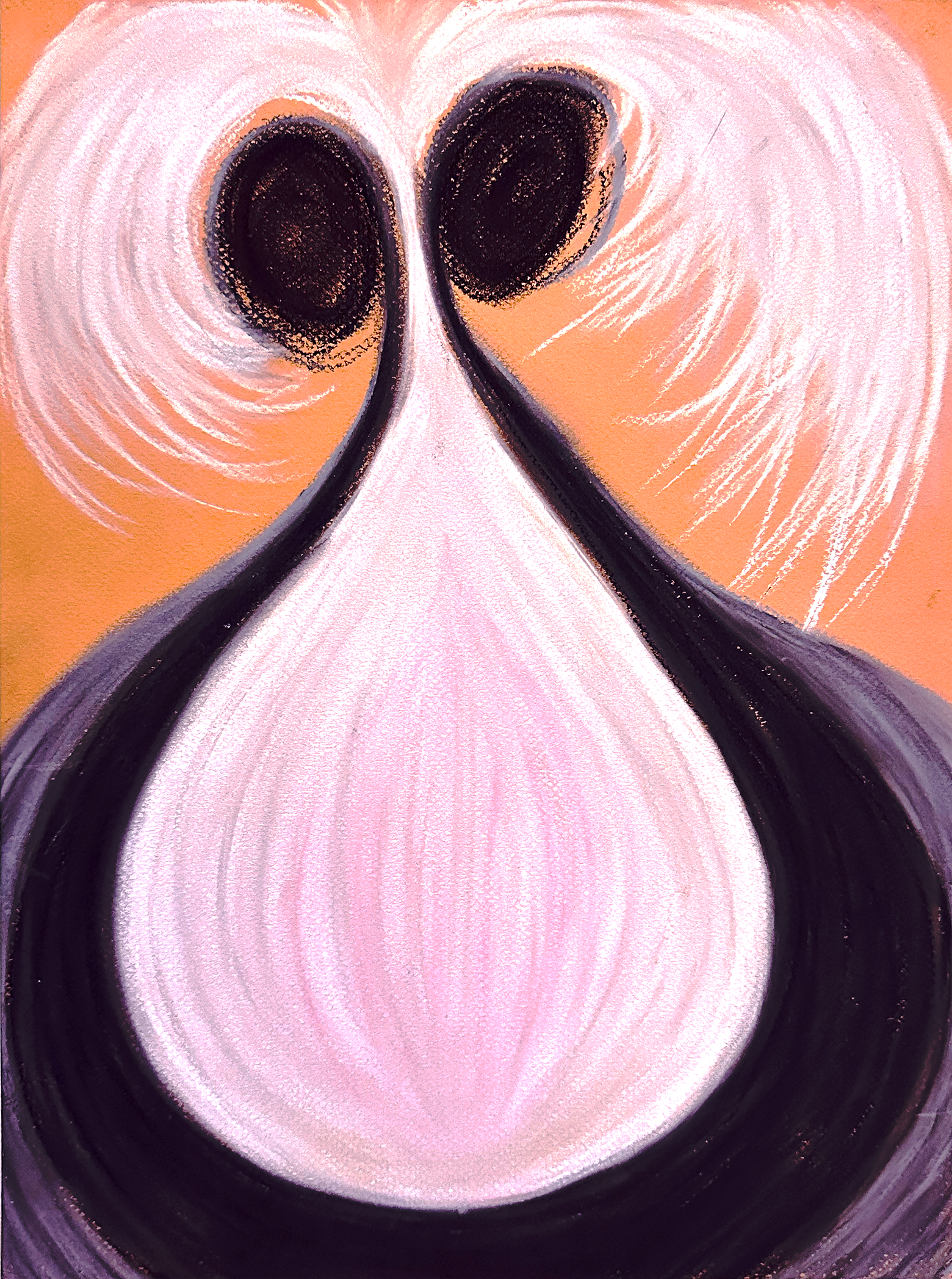 fish-eye Pastel on Colored Paper (16 x 12 in.) New York, 2022